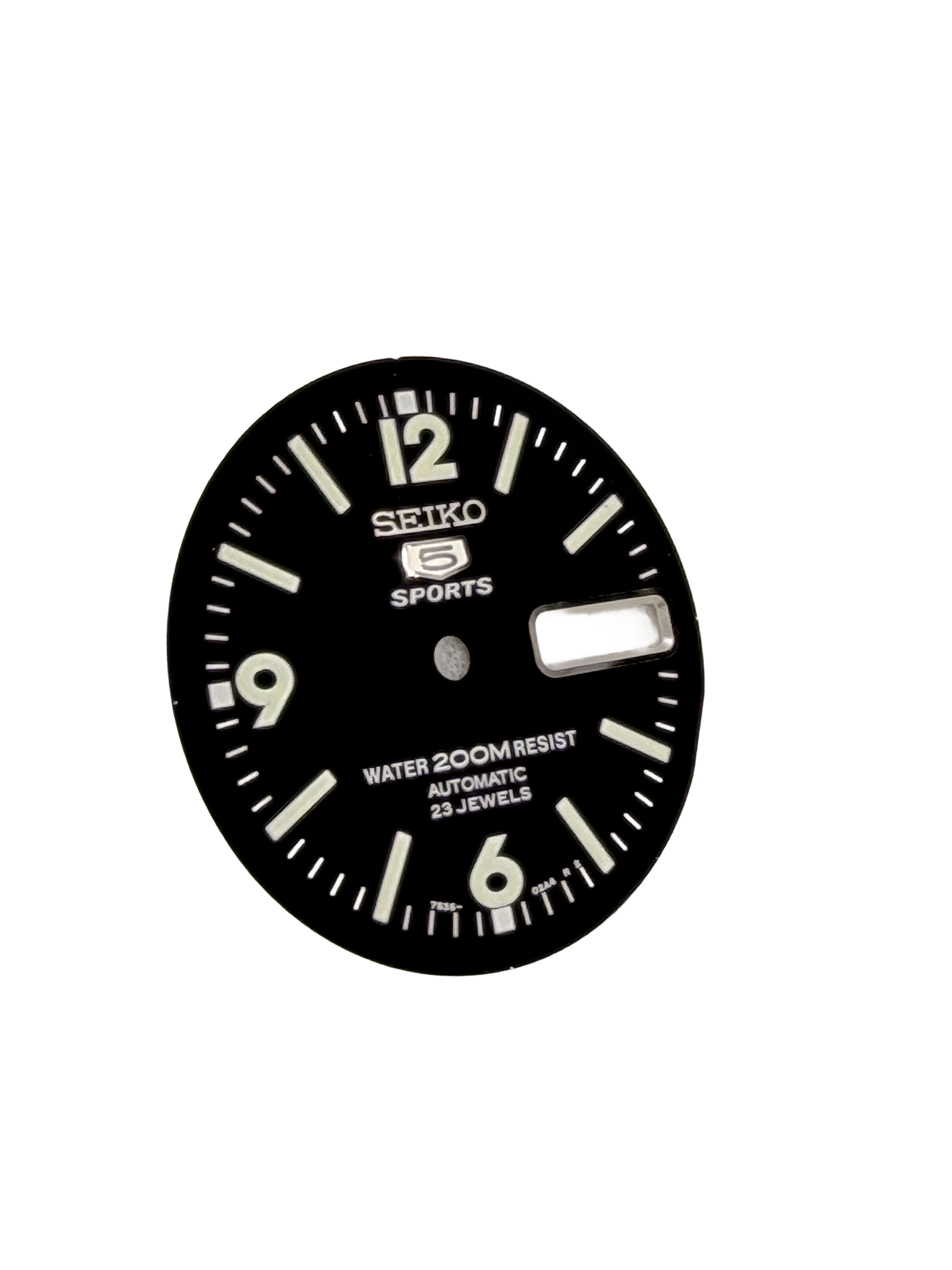 Wijzerplaat voor Seiko SKZ211 5 Sports Atlas Landshark 7S36 01E0, 01H0 Origineel