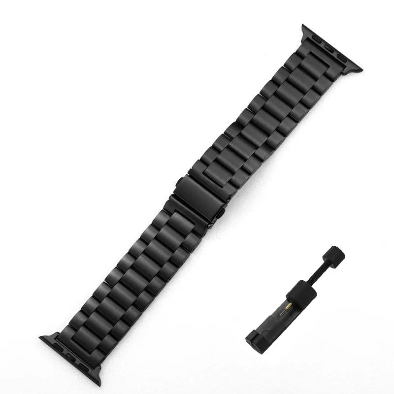 Apple Watch Bandje Zwart Rvs (Roestvrij staal) – Serie 11, 10, 9, 8, SE & Ultra