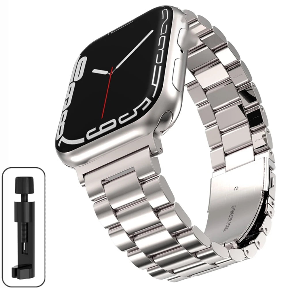 Apple Watch Bandje Starlight Metaal – Serie 6, 5, 4, 3, 2, 1, SE 2 & SE 3