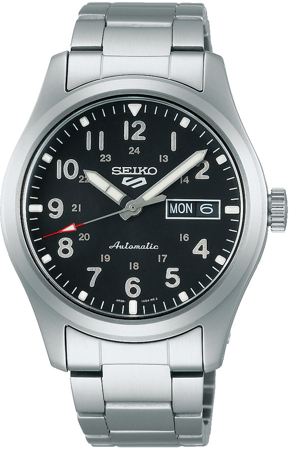 Seiko 5 Sports SRPG27K1 Field Horloge Automatisch | Zwarte Wijzerplaat | 4R36-07G0 | 39,4mm