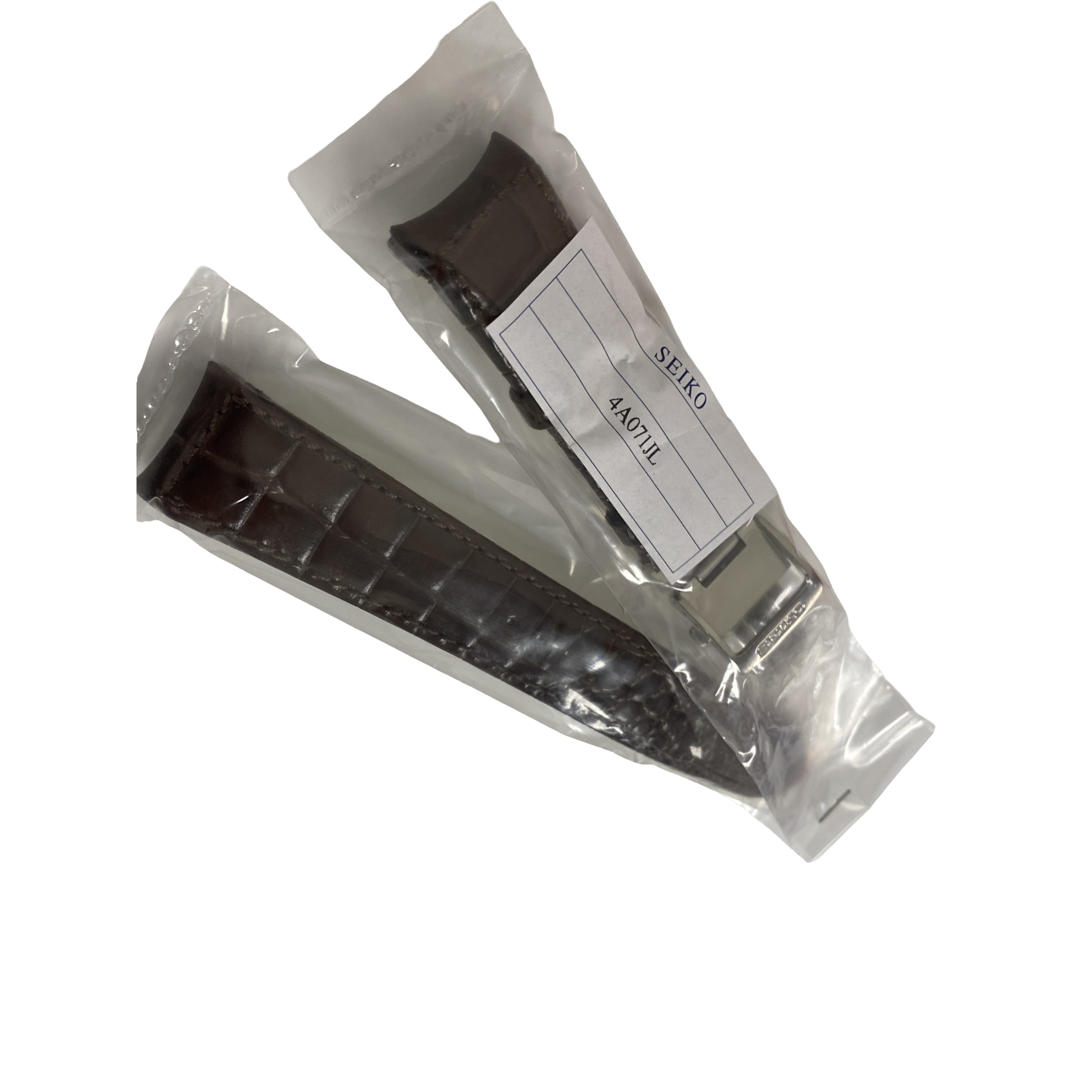 Horlogeband Seiko Premier Kinetic Perpetual Calendar SNP025 / SNP023 Bruin leren band 7D56-0AA0 21mm 4A071JL