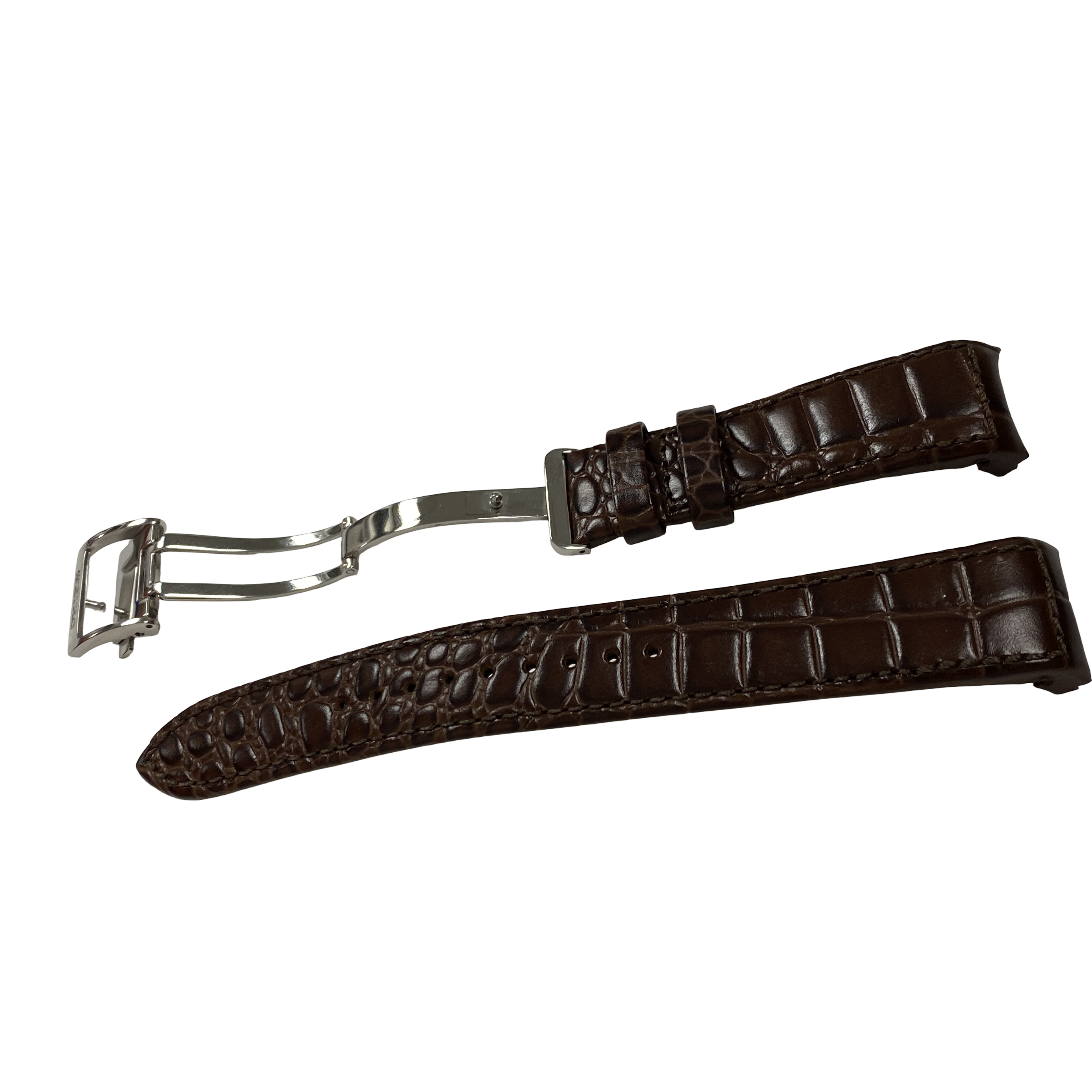 Horlogeband Seiko Premier Kinetic Perpetual Calendar SNP025 / SNP023 Bruin leren band 7D56-0AA0 21mm 4A071JL