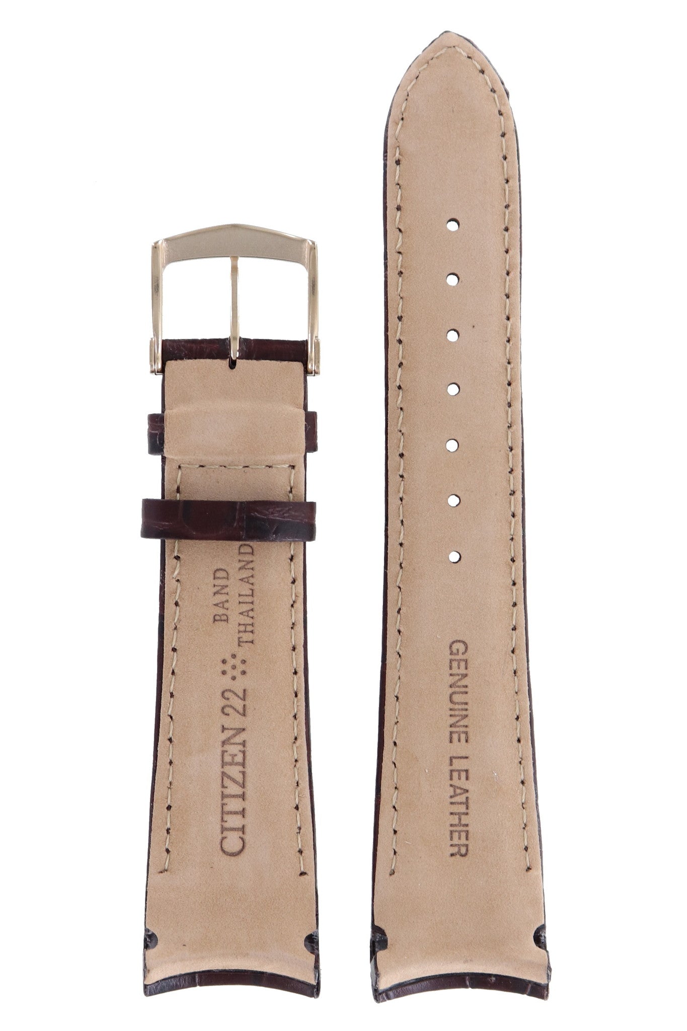 Citizen AT0553 - 05E Chandler Watch Band 59 - S52419 Dark Brown Leather 22 mm Eco - Drive - Watch Plaza