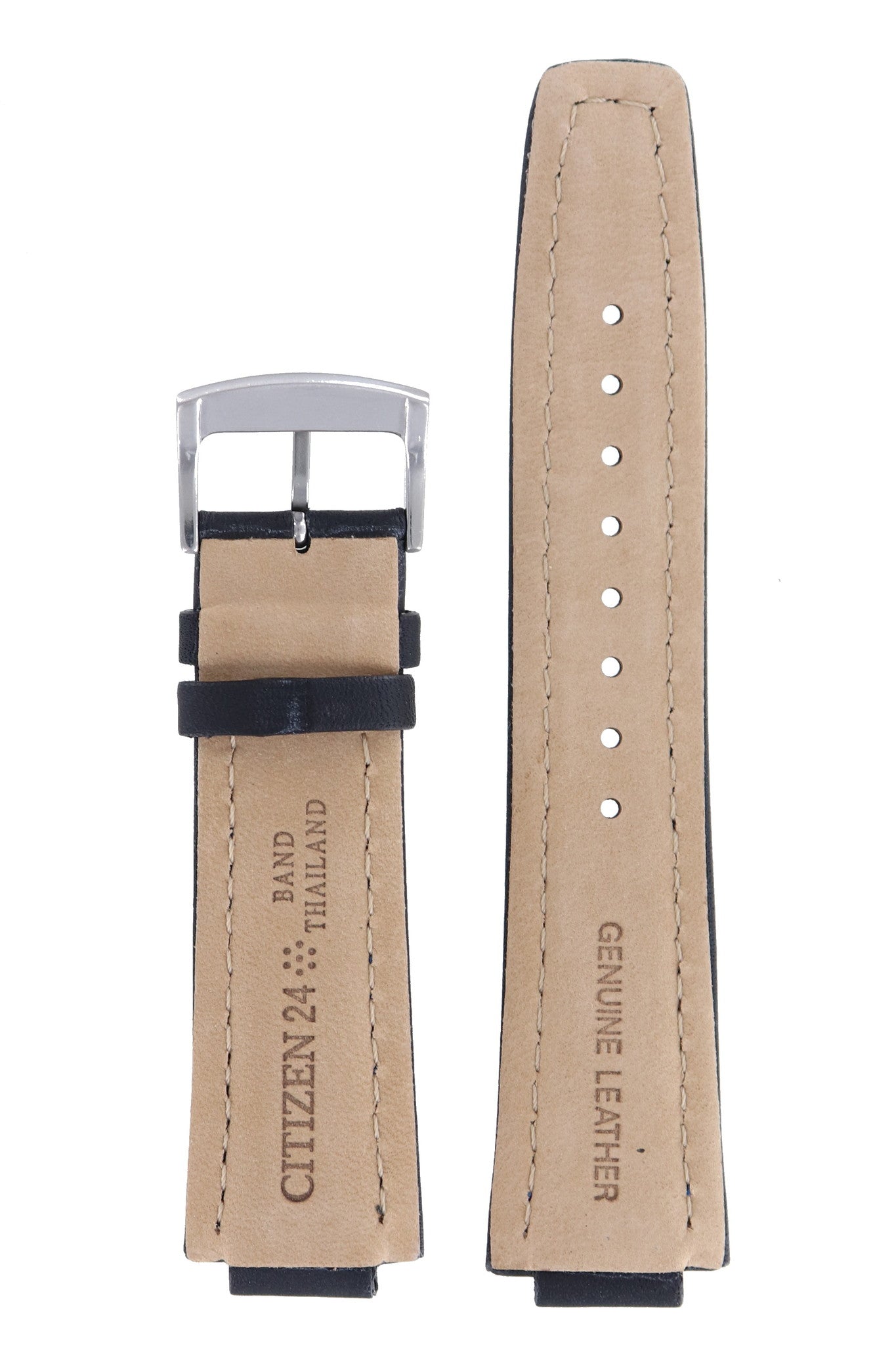 Citizen JZ1050 - 02E Watch Band 59 - S52922 Black Leather 14 mm Eco - Drive - Watch Plaza