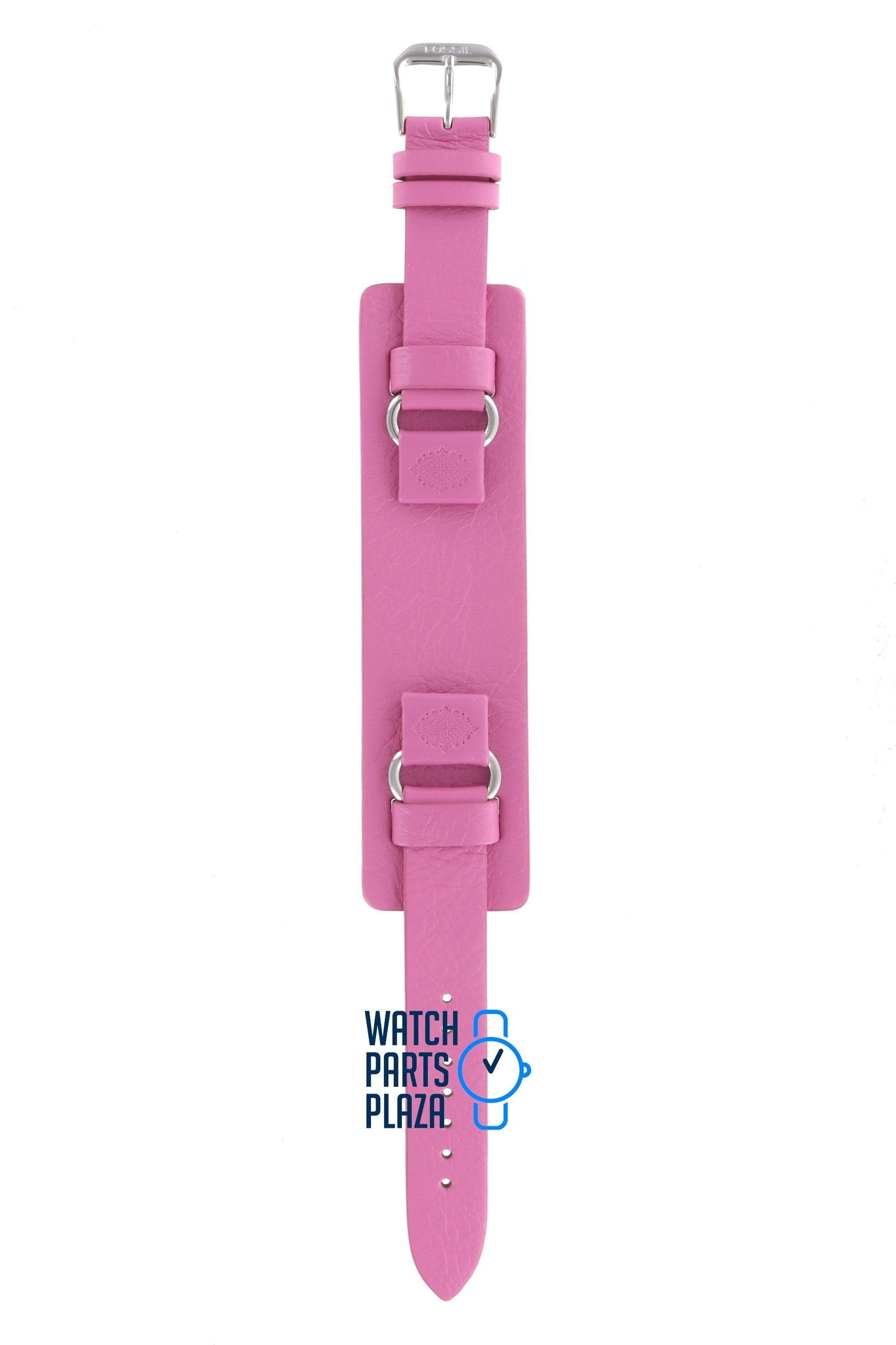 Fossil JR8297 & JR8478 Watch Band JR - 8297 Pink Leather 16 mm - Watch Plaza