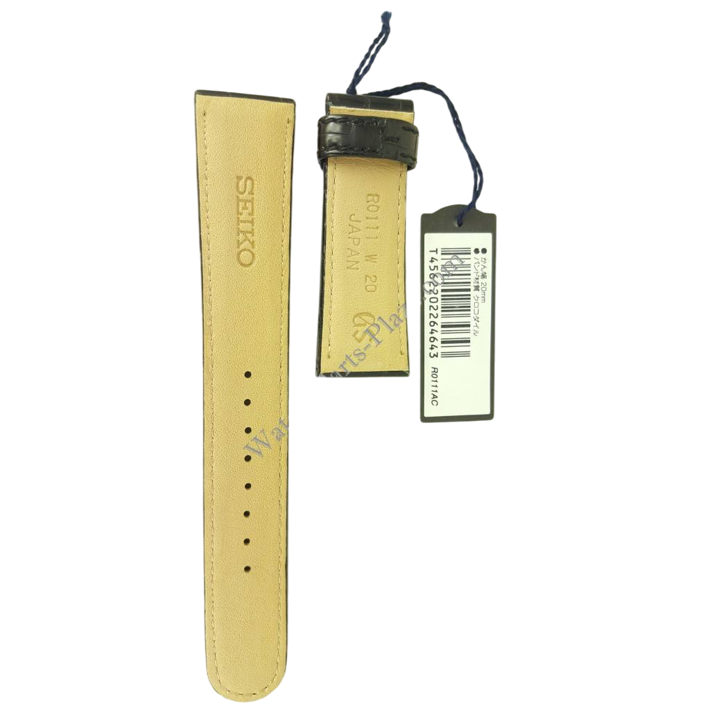 GRAND SEIKO BLACK LEATHER WATCH BAND SBGA105 SBGA001 R0111 STRAP 9R65 0AA0 GS - Watch Plaza