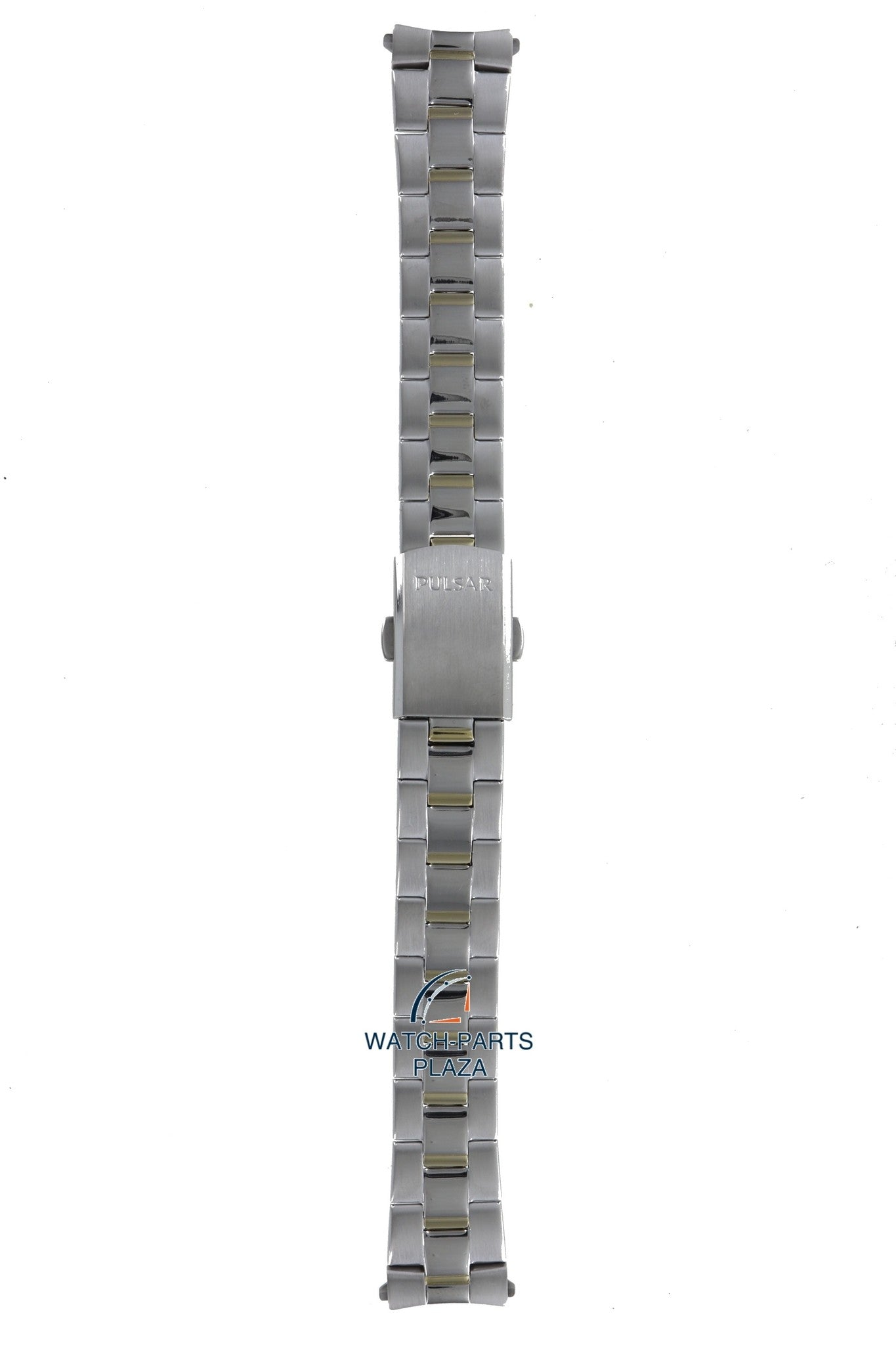 Pulsar PH7428X1 Watch Band PQN105X Grey Stainless Steel 16 mm 50M - Watch Plaza