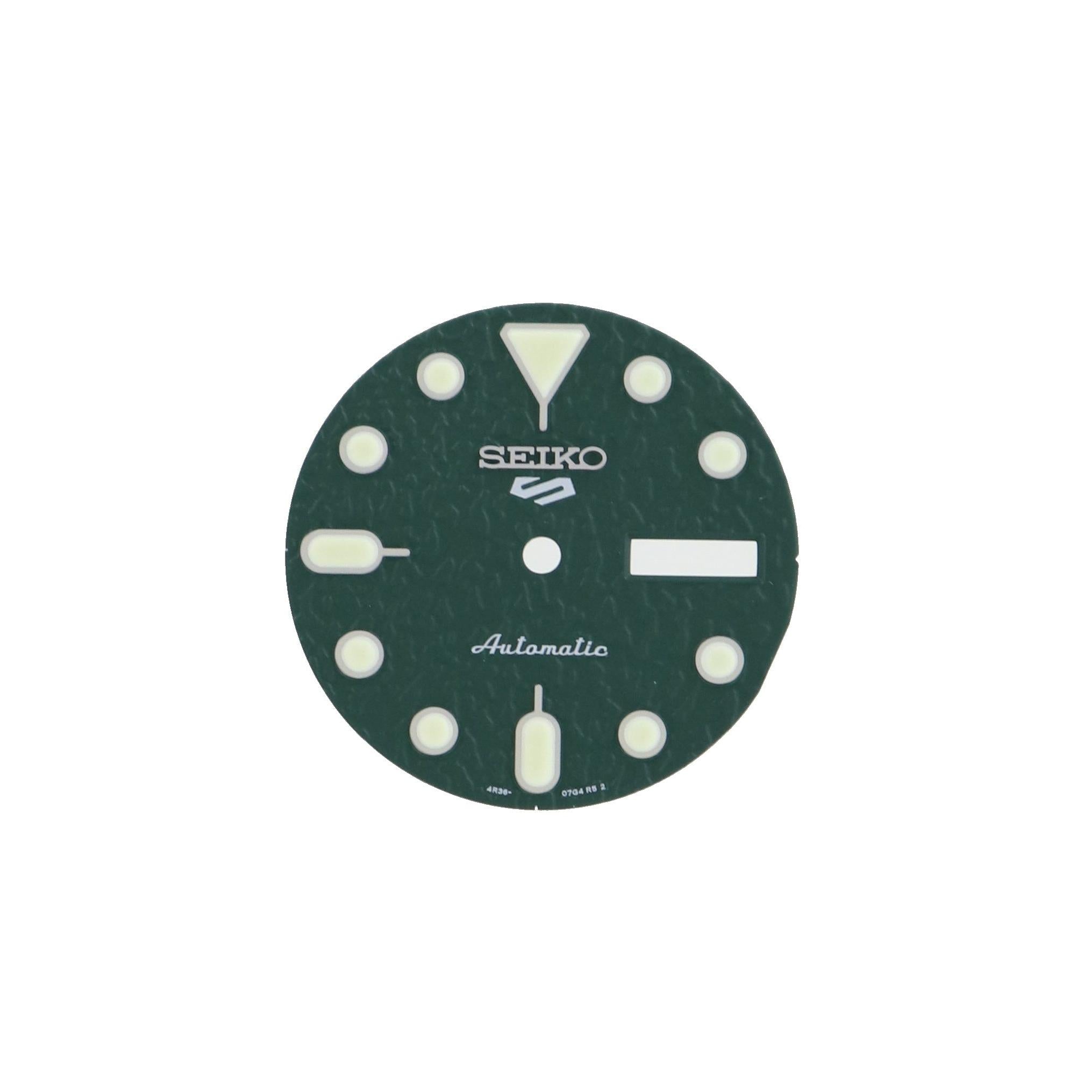 Seiko 4R3607G4XE13 Dial SRPD77K1 Avocado 5 Sports - Watch Plaza