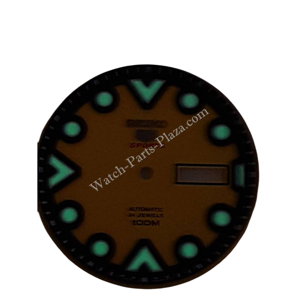 Seiko 5 Sports SRPA11K1 Watch Parts 4R36 - 04Z0 Dial, Bezel, Hands & Chapter Ring - Watch Plaza
