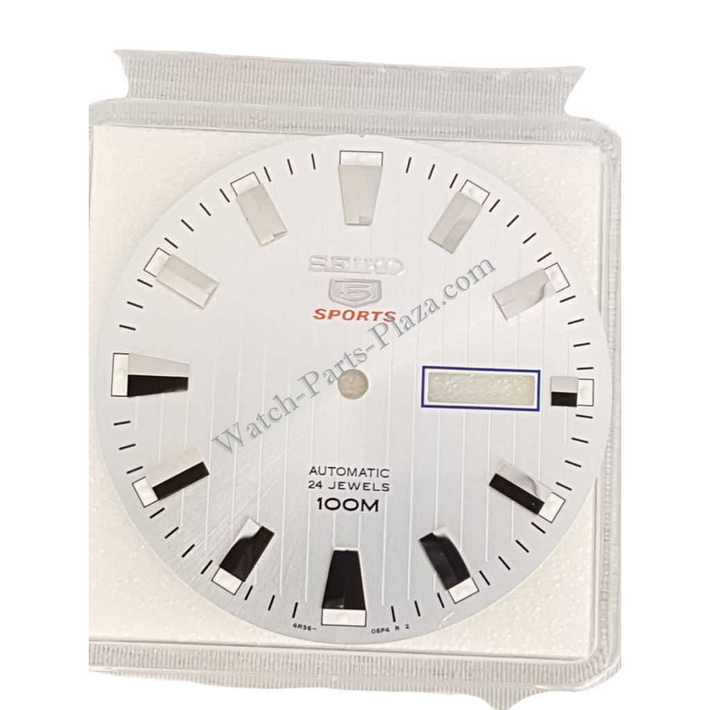 Seiko 5 Sports SRPA49K1 Watch Parts 4R36 - 05M0 Dial, Bezel, Hands & Bracelet - Watch Plaza