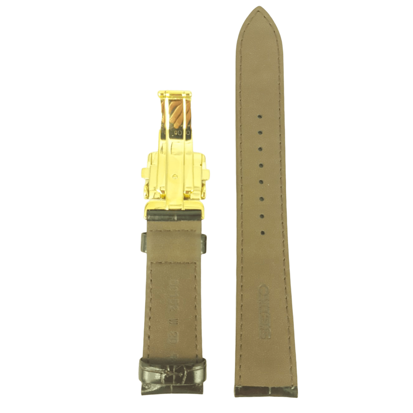 SEIKO ALPINIST SARB066 BROWN LEATHER WATCH BAND COCKTAIL TIME STRAP DO152 W 20 - Watch Plaza