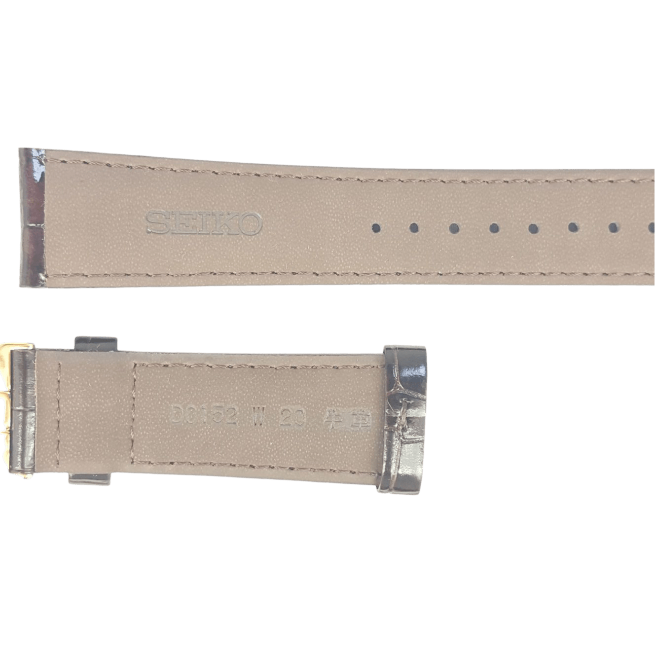 SEIKO ALPINIST SARB066 BROWN LEATHER WATCH BAND COCKTAIL TIME STRAP DO152 W 20 - Watch Plaza