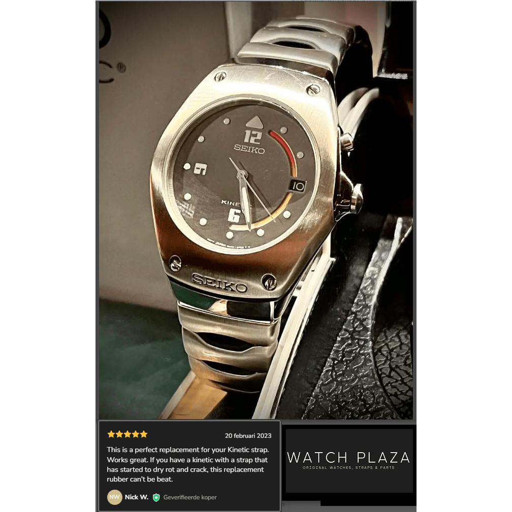 Seiko Arctura Rubber Watchband 5M42 - 0E30 5M42 - 0E39 Strap Replacement 4GC9 - B.A 19 - Watch Plaza