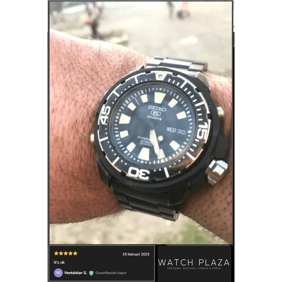 Seiko FrankenMonster SKZ245, SZK247, SKZ251, SKZ253, SKZ255 shroud 7S36 - 02S0 black rubber - Watch Plaza