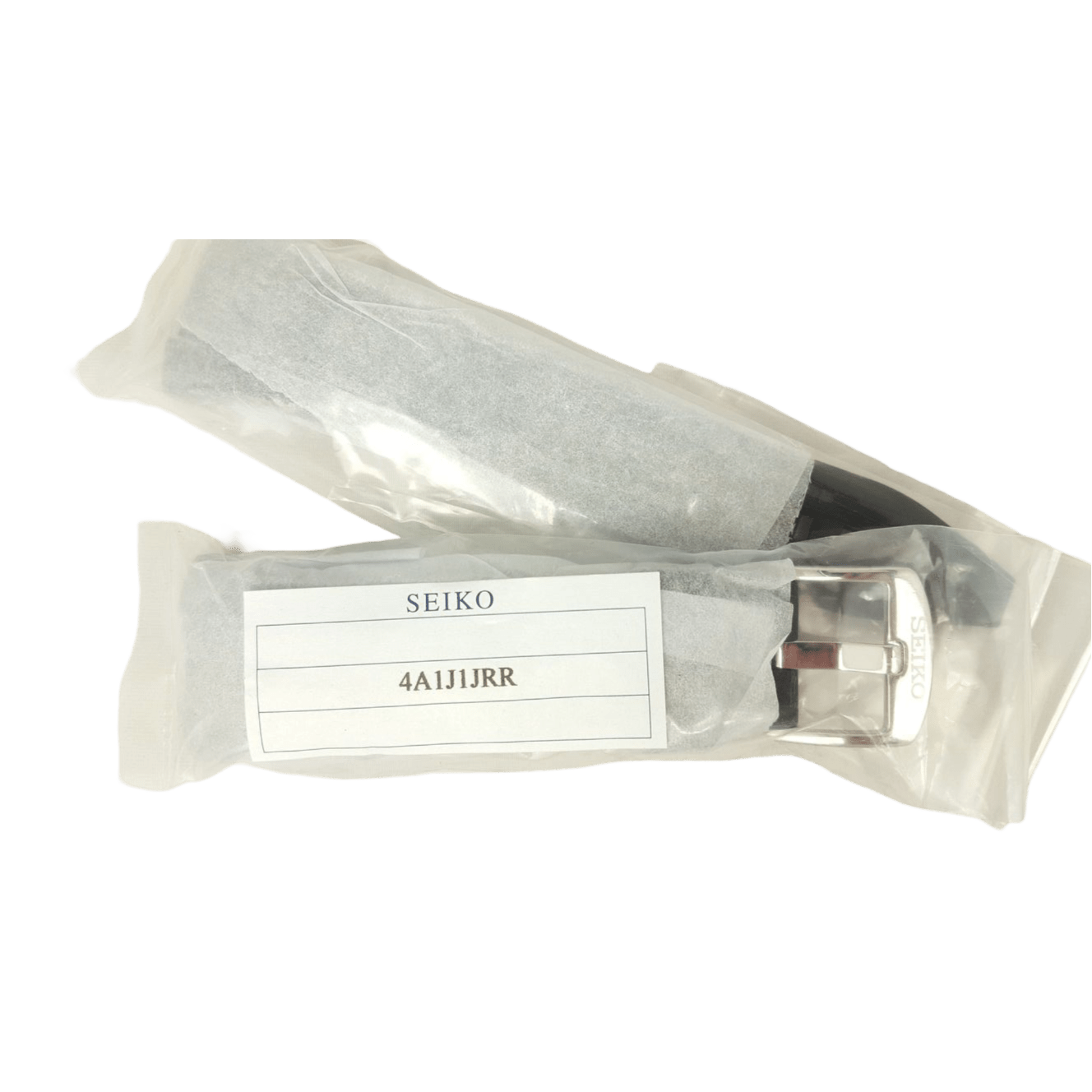 Seiko Kinetic SKA445 Black Rubber Watch Band SNAD35 Strap 30mm 4A1J1JRR - Watch Plaza