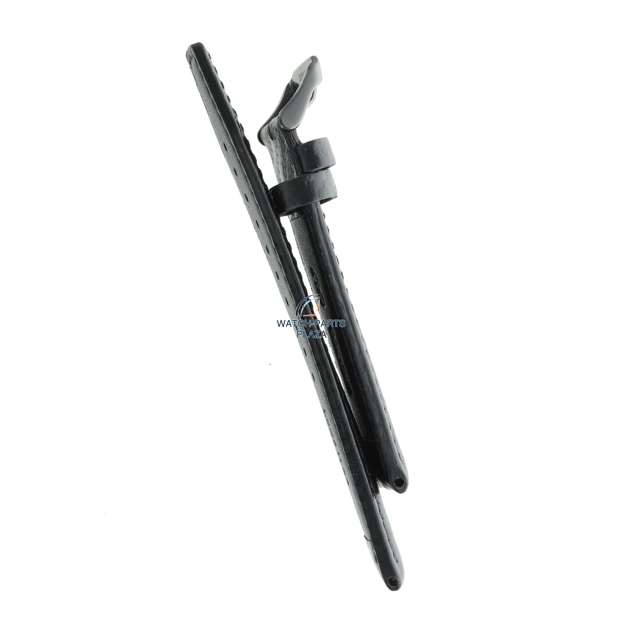 Seiko L0G9011N0 Watch band SSC499P1 - V175 0DM0 black leather 22 mm - Solar - Watch Plaza