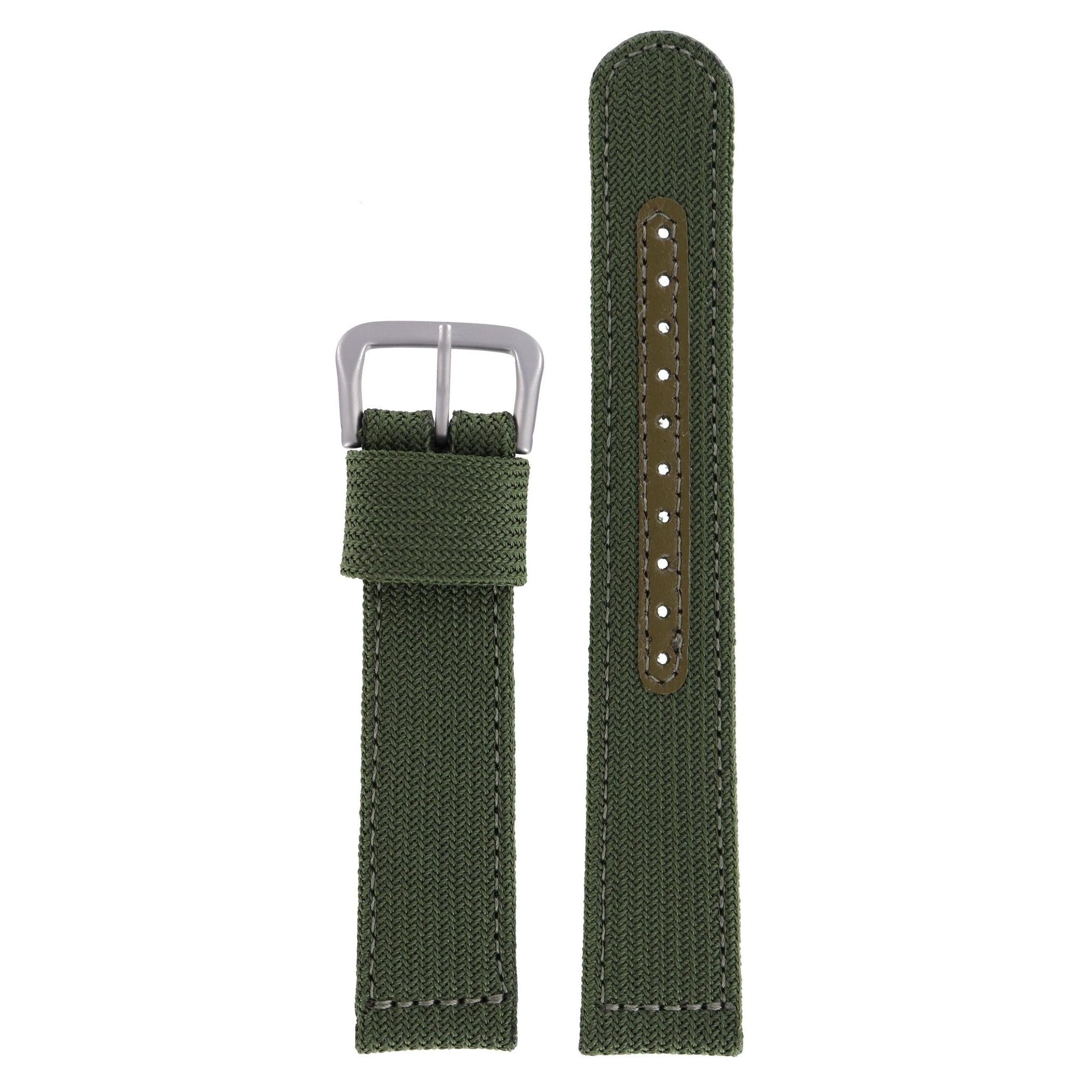 Seiko SNA027 - 7T62 - 0AH0 Watch Band 4J96JB Green Textile 20 mm - Watch Plaza