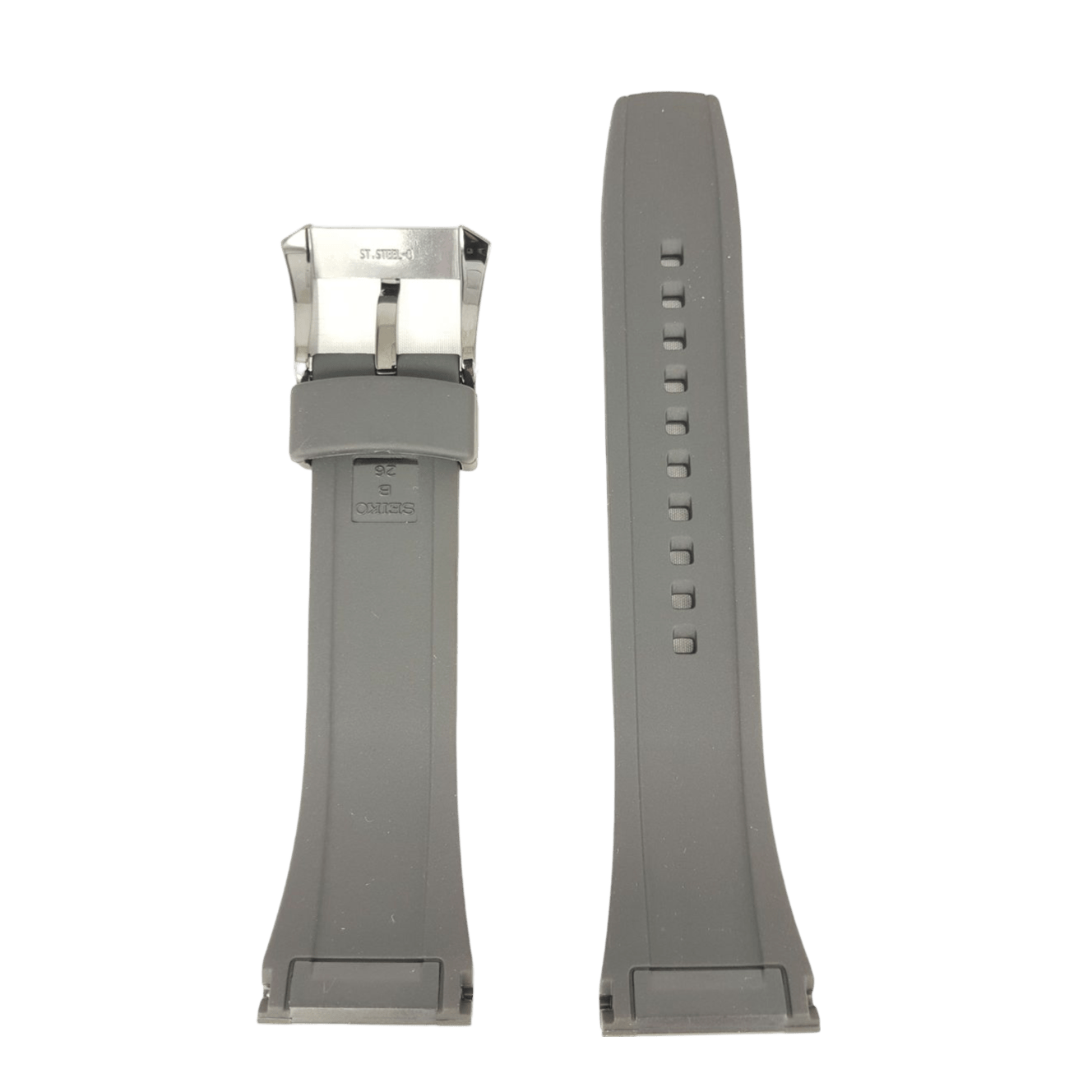 Seiko SNAE17P1 Black Rubber Watch Band 7T62 - 0KN0 Strap 26mm - Watch Plaza