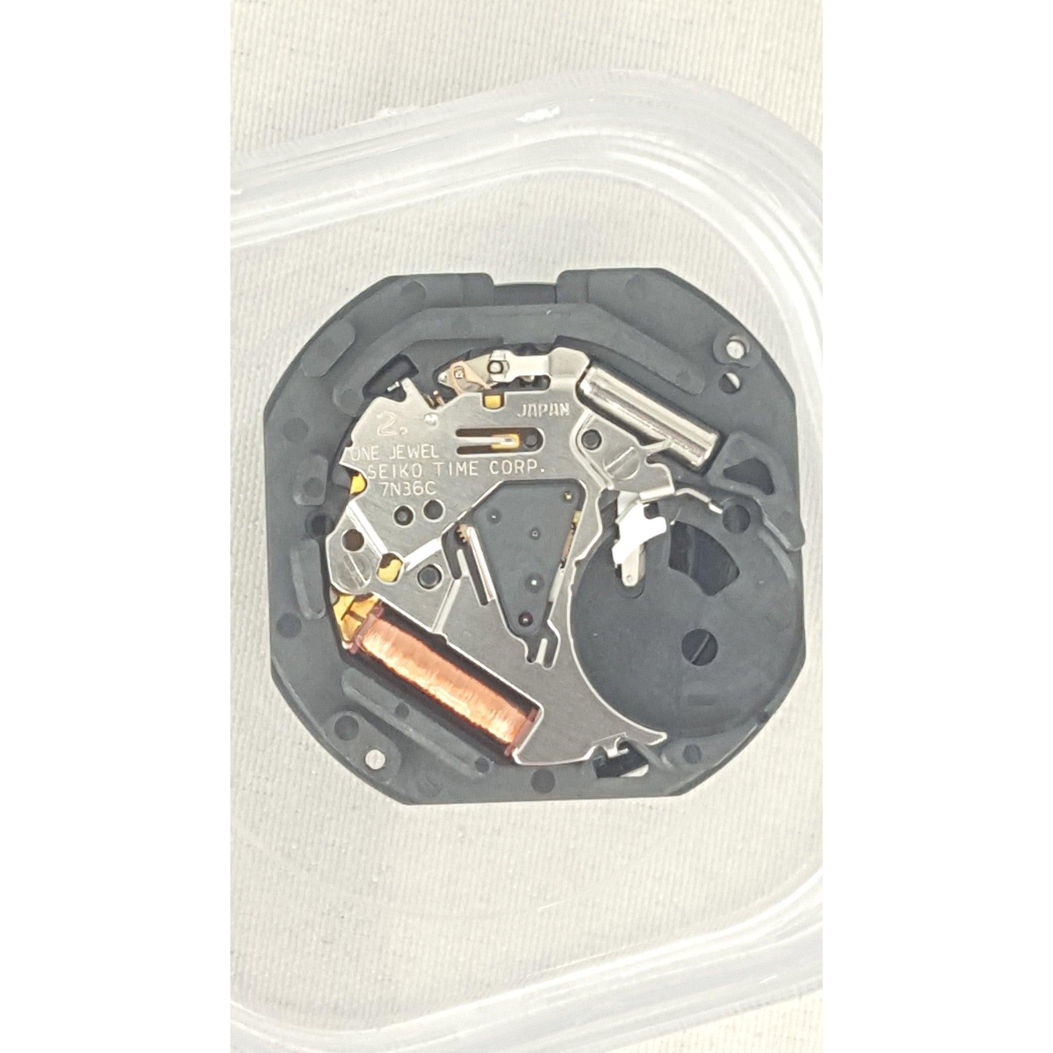 Seiko U7N3620 Quartz Movement 7N36 0AF0, 0AB0, 0AG0, 6A40 & 7A00 - Watch Plaza