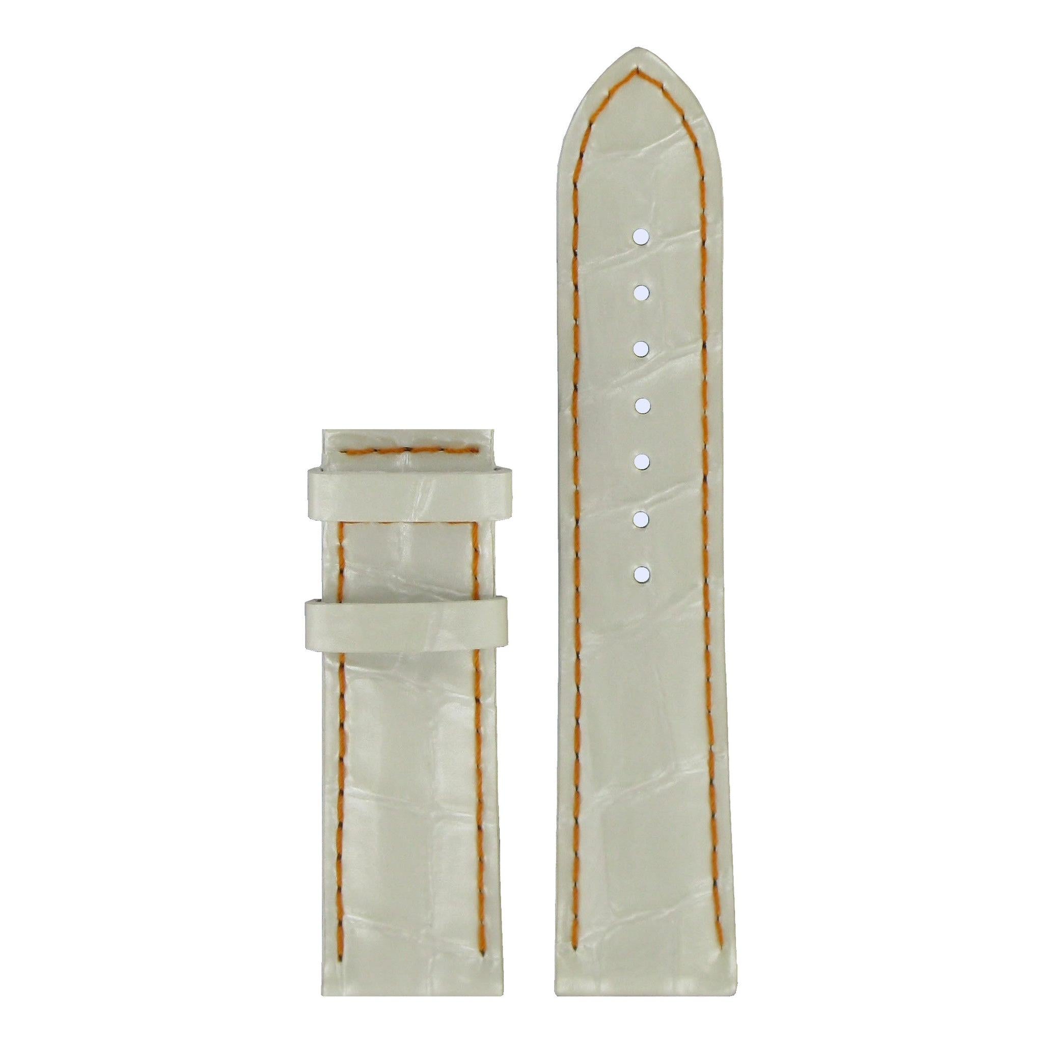 Tissot T014417A Danica Patrick XL Watch Band T610033896 White Leather 19 mm PRC 200 - Watch Plaza