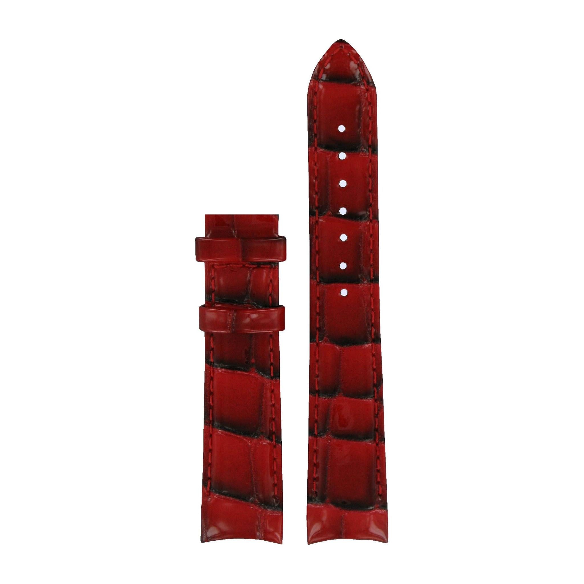 Tissot T0352101601101 Watch Band T610031401 Red Leather 18 mm Couturier - Watch Plaza