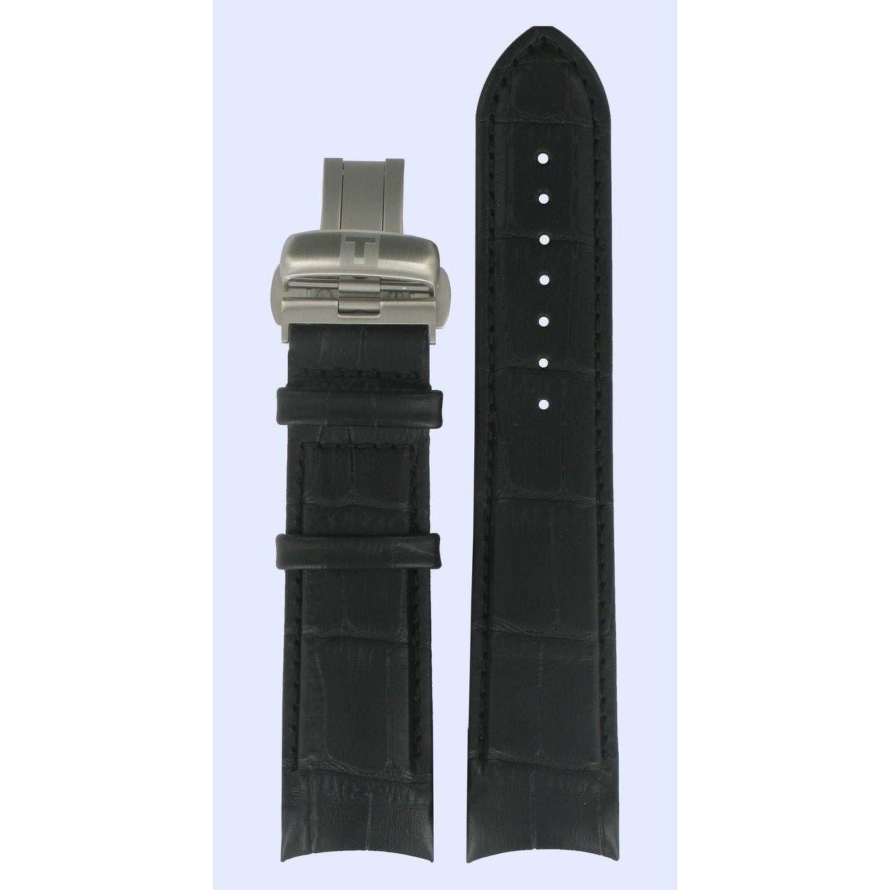 Tissot T035407A, T035410A, T035446A & T035428A Watch Band T600028565 Black Leather 22 mm Couturier - Watch Plaza
