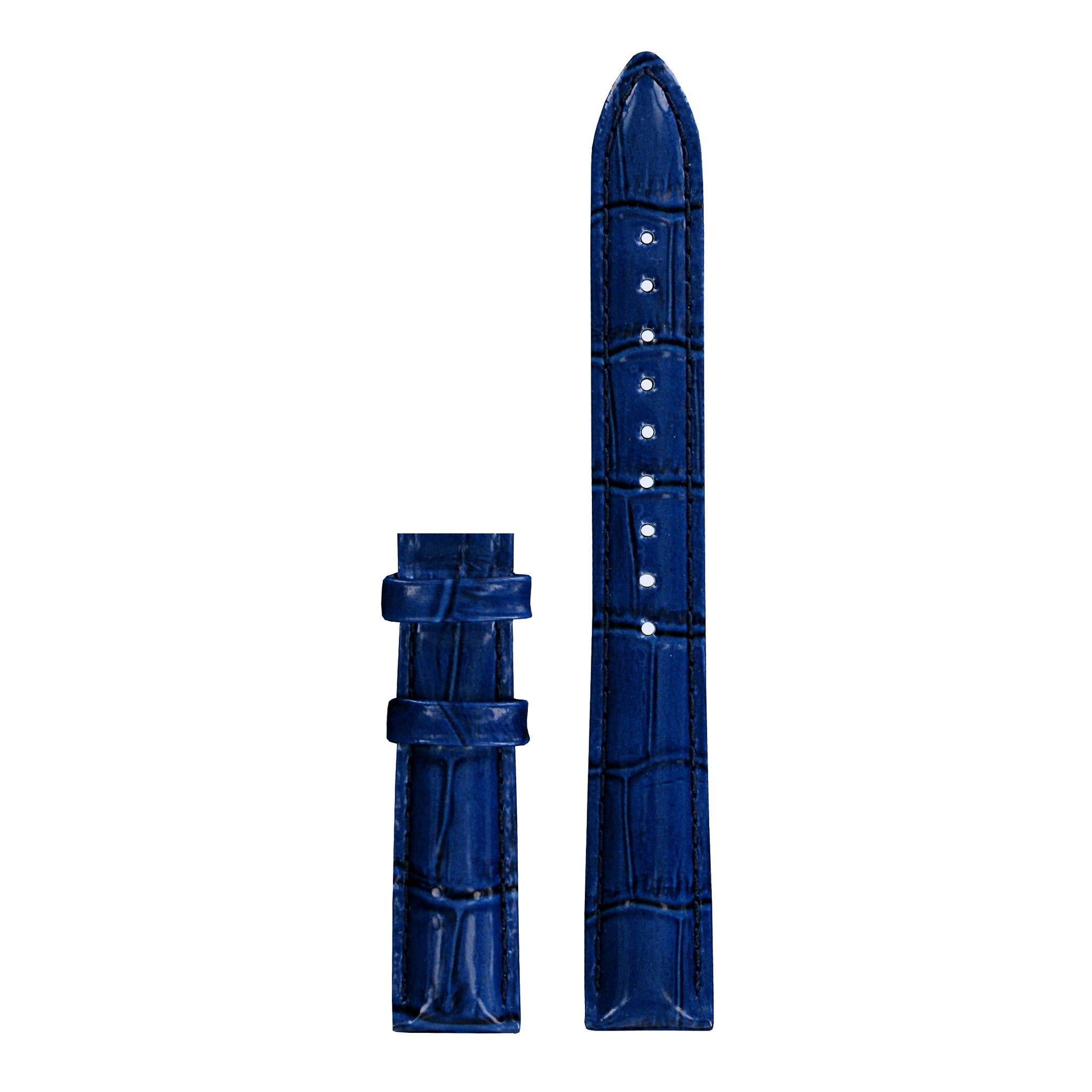 Tissot T0552171603300 Watch Band T610034140 Blue Leather 16 mm PRC 200 - Watch Plaza