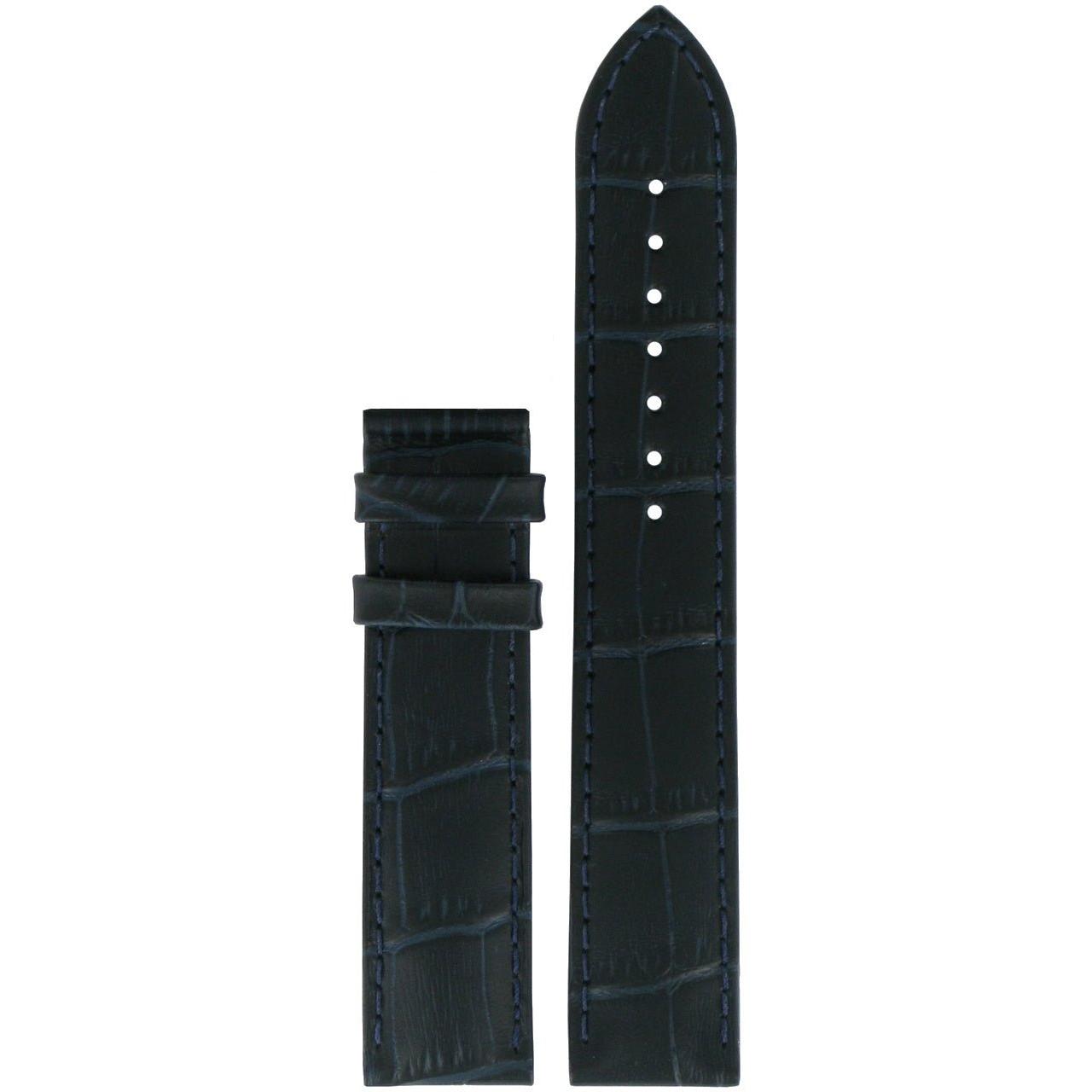 Tissot T055417A & T055410A - XL Watch Band T610032783 Dark Blue Leather 19 mm PRC 200 - Watch Plaza