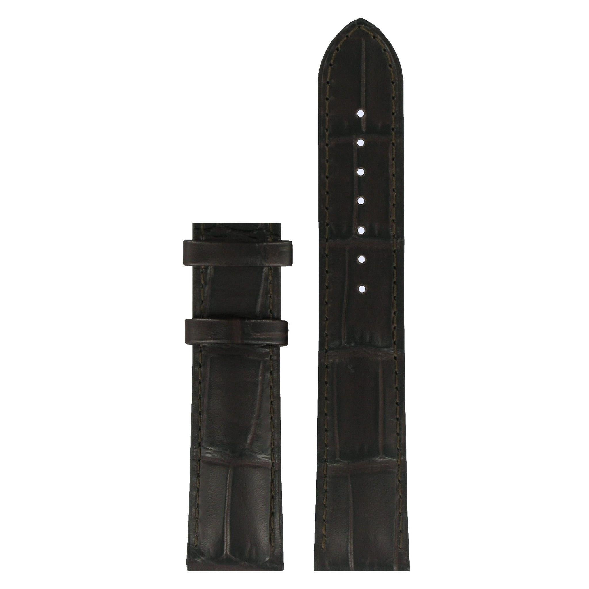 Tissot T059507A, T059528A & T083420A XL Watch Band T610031622 Dark Brown Leather 20 mm T - Lord & T - Touch Classic - Watch Plaza