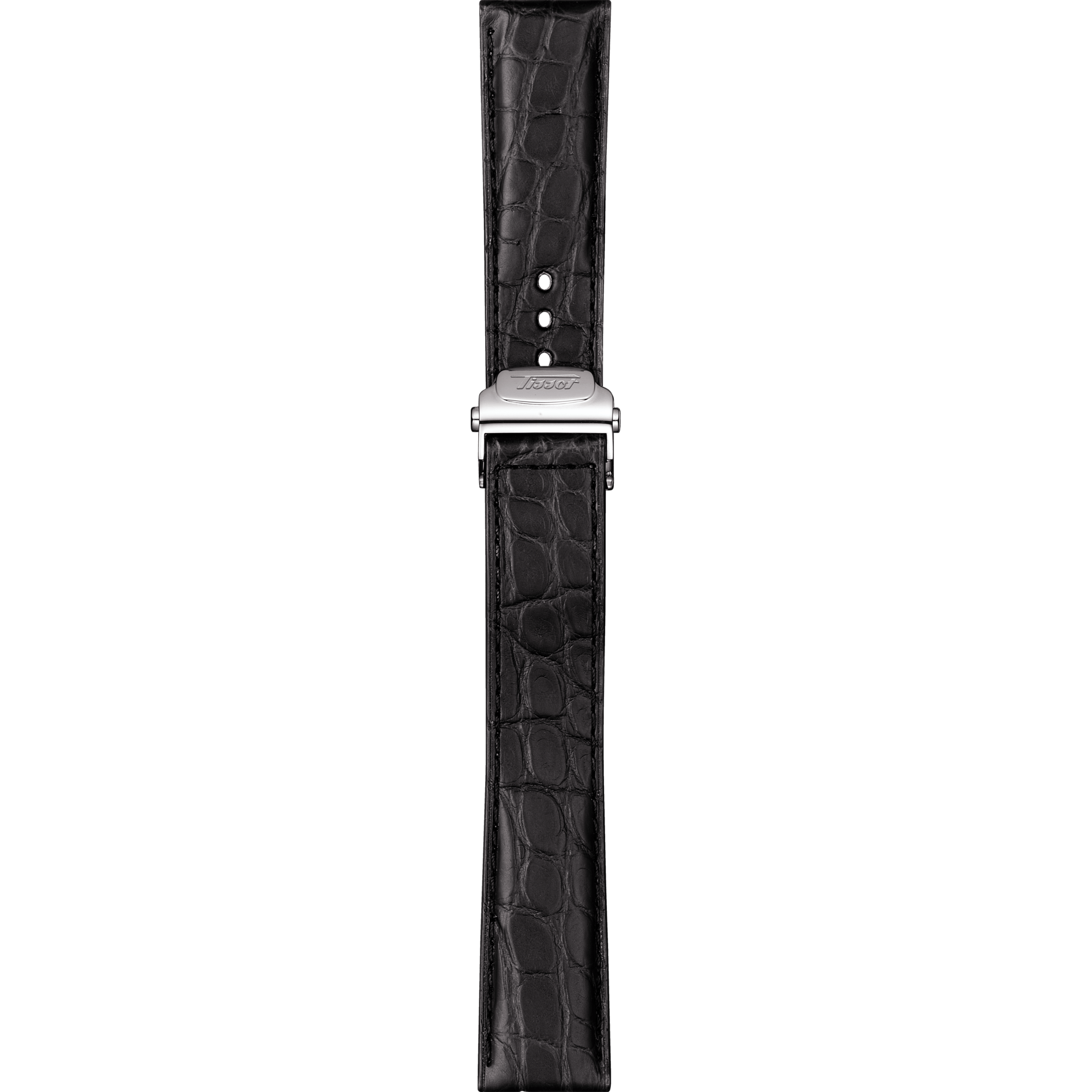 Tissot T1175, T6617 & T7194 Watch Band T600013462 Black Leather 20 mm Heritage - Watch Plaza