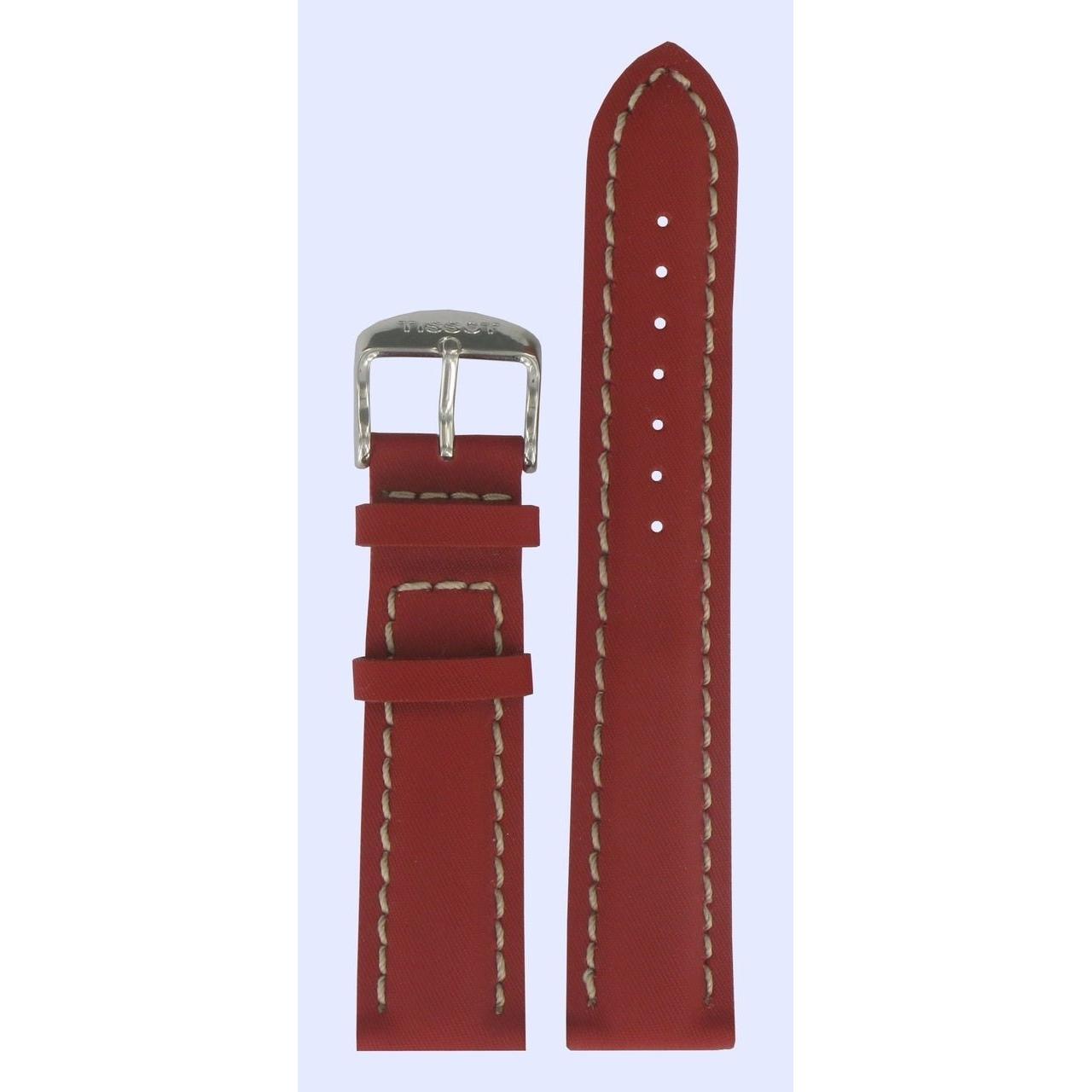 Tissot T16143212 & T16146612 Watch Band T600013018 Red Leather 20 mm Sport - Watch Plaza
