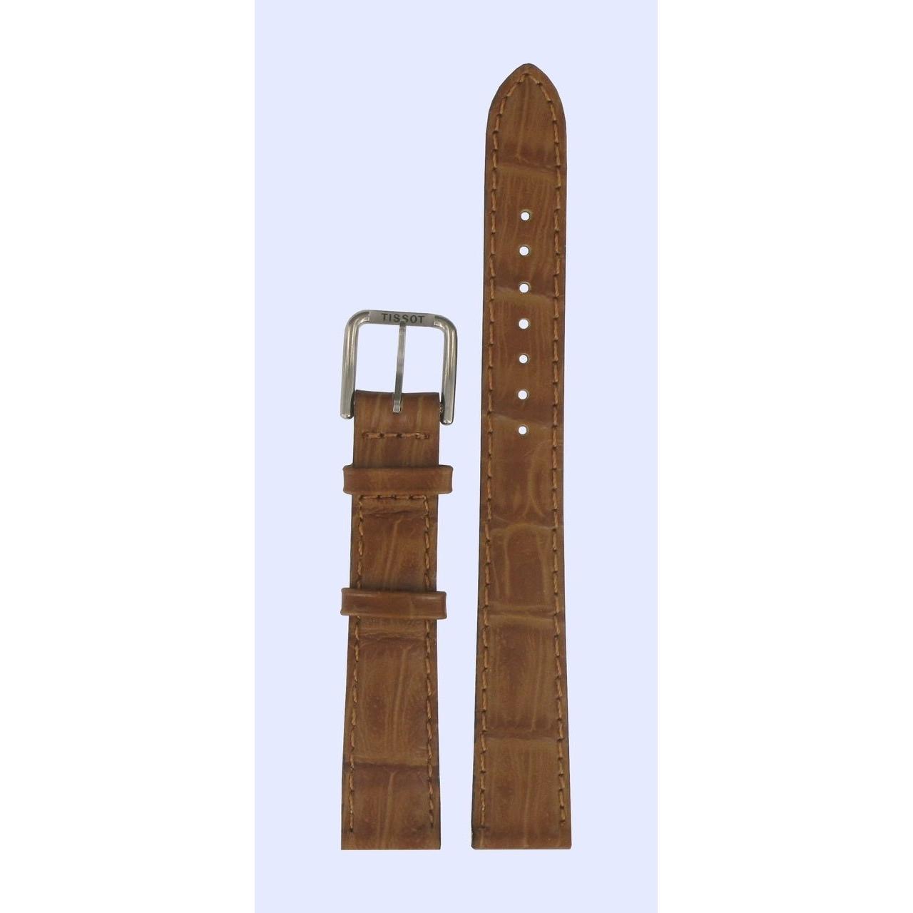 Tissot T2111, T2112, T2121 & T2122 Watch Band T600013131 Brown Leather 14 mm PR 50 - Watch Plaza