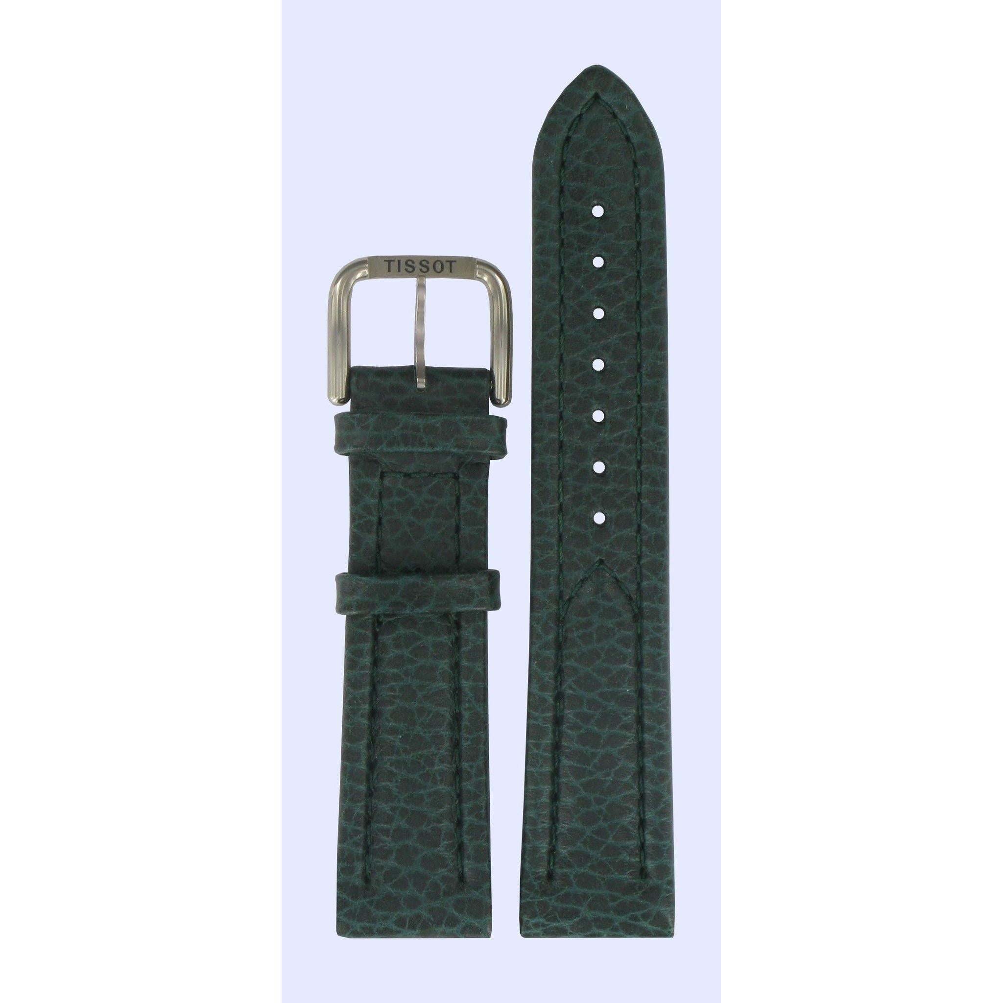 Tissot T23241613 Watch Band T600013231 Green Leather 20 mm PRX - Watch Plaza