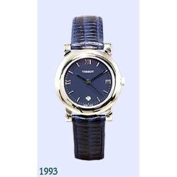 Tissot T42111143 Watch Band T600013214 Dark Blue Leather 14 mm Fashion - Watch Plaza