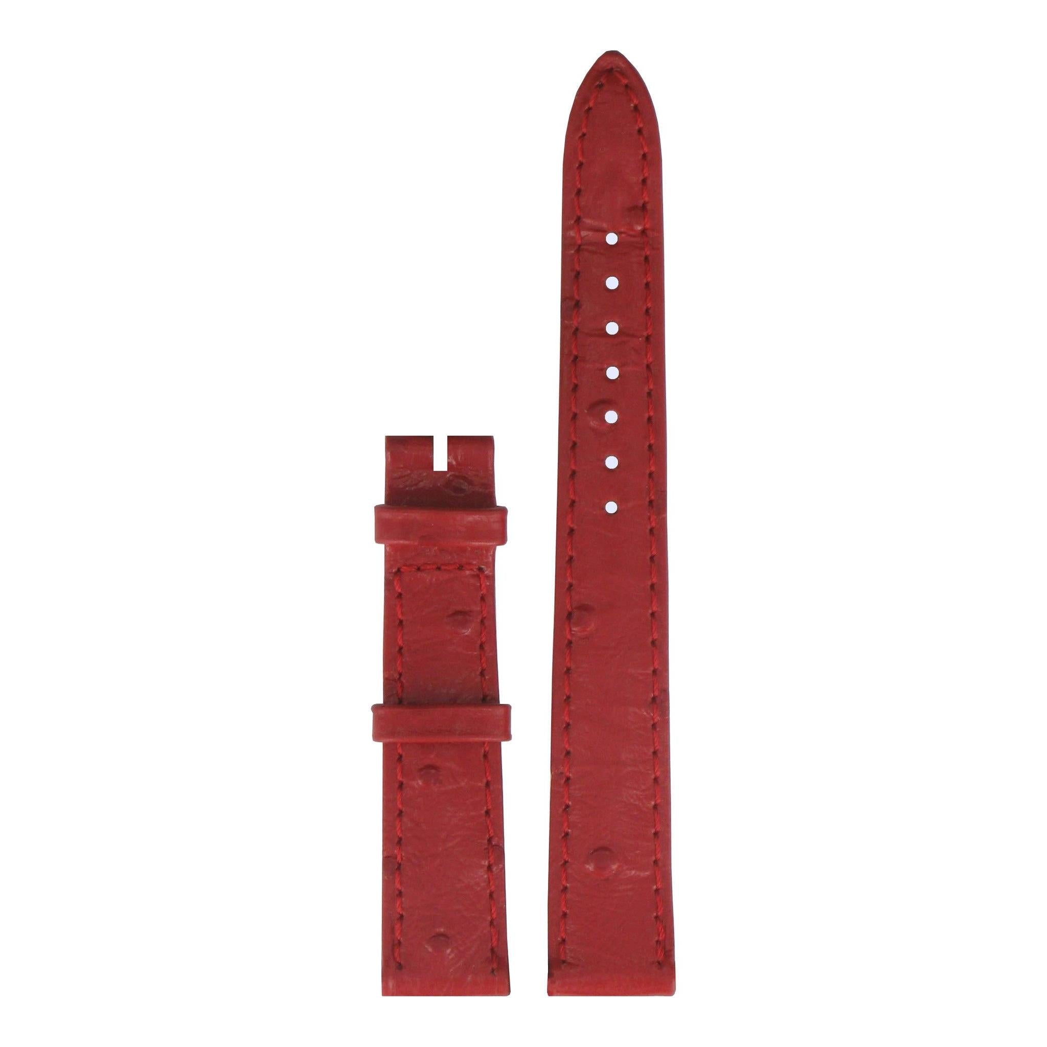 Tissot T4611 & T4621 Watch Band T610014543 Red Leather 14 mm Ballade - Watch Plaza