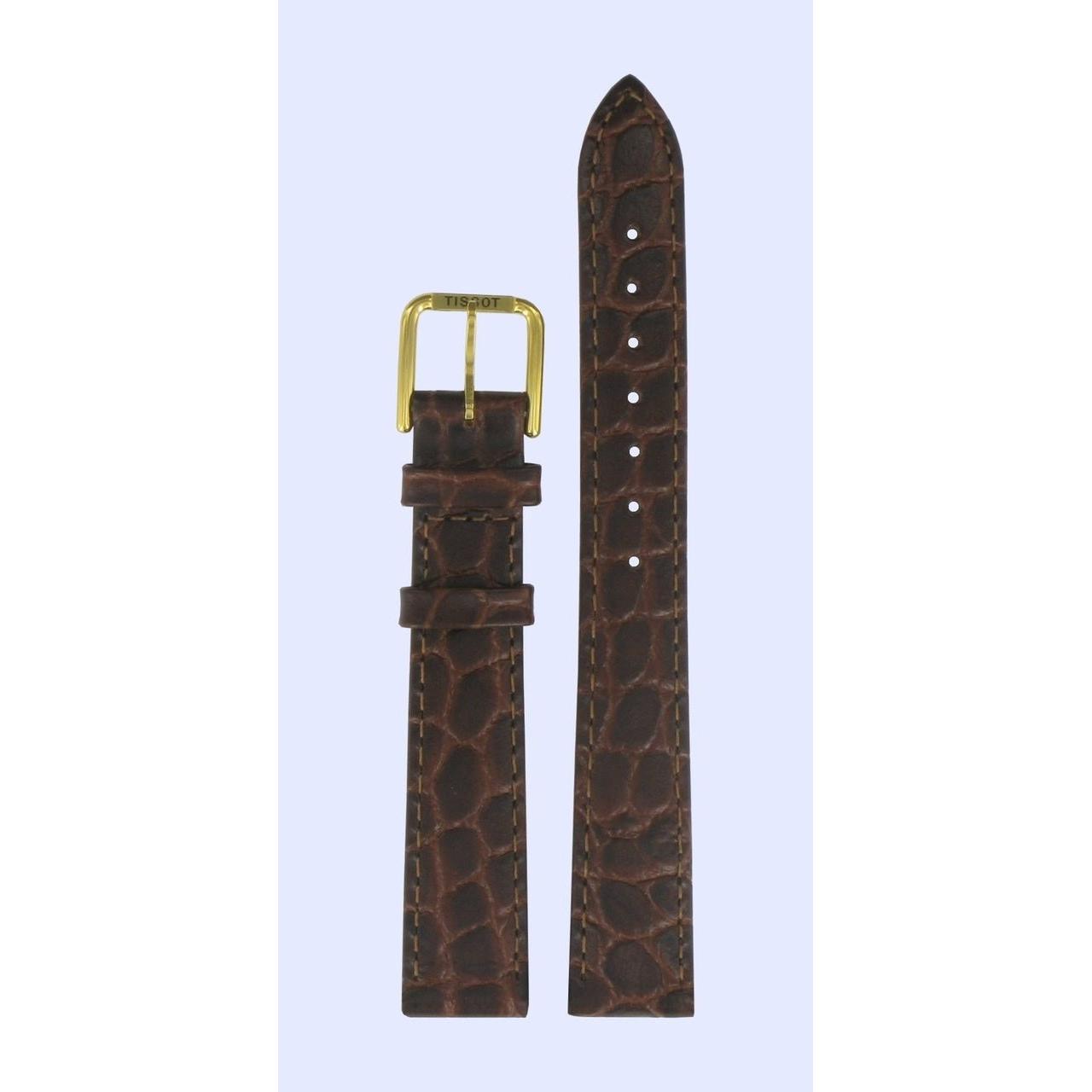 Tissot T52511 T - Classic Watch Band T600013059 Dark Brown Leather 14 mm Desire - Watch Plaza