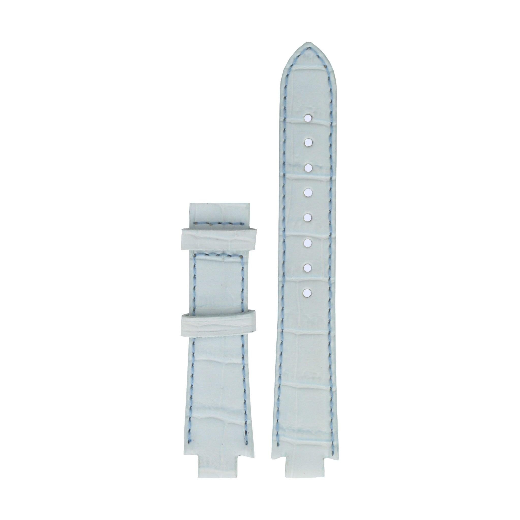 Tissot T60123983 Watch Band T610014645 Light Blue Leather 09,5 mm TXL - TXS - Watch Plaza