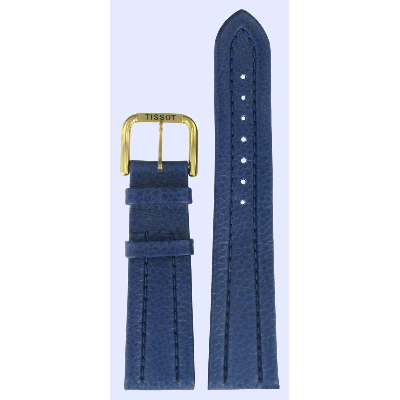 Tissot T62551161 Watch Band T600013293 Blue Leather 22 mm Two Timer 4 - Watch Plaza