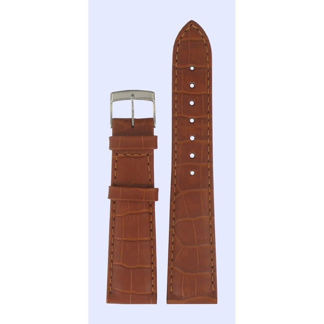 Tissot T66151832A Watch Band T600013009 Brown Leather 20 mm Lisboa - Watch Plaza