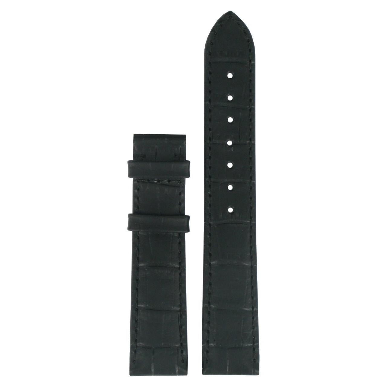 Tissot T66162732 XL Watch Band T610014528 Black Leather 18 mm Porto Chrono - Watch Plaza