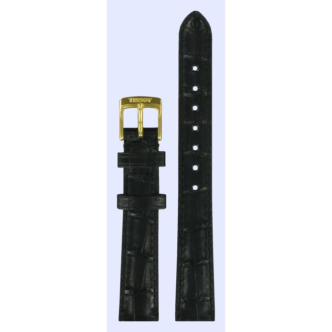 Tissot T71333674 & T71331131 Watch Band T600021053 Black Leather 14 mm Bellflower - Watch Plaza