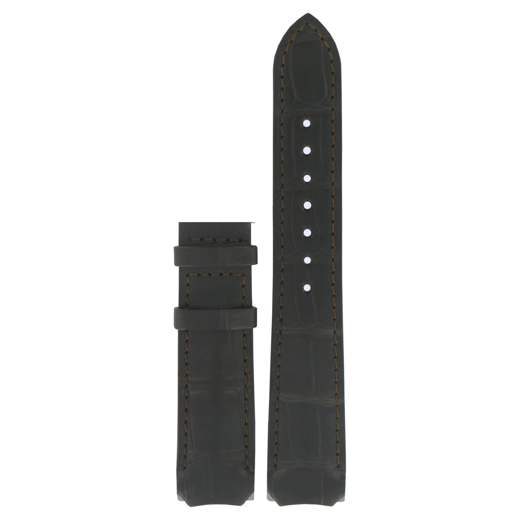 Tissot T7134, T7184 & T7194 XL Watch Band T610020165 Dark Brown Leather 20 mm T - Touch - Watch Plaza