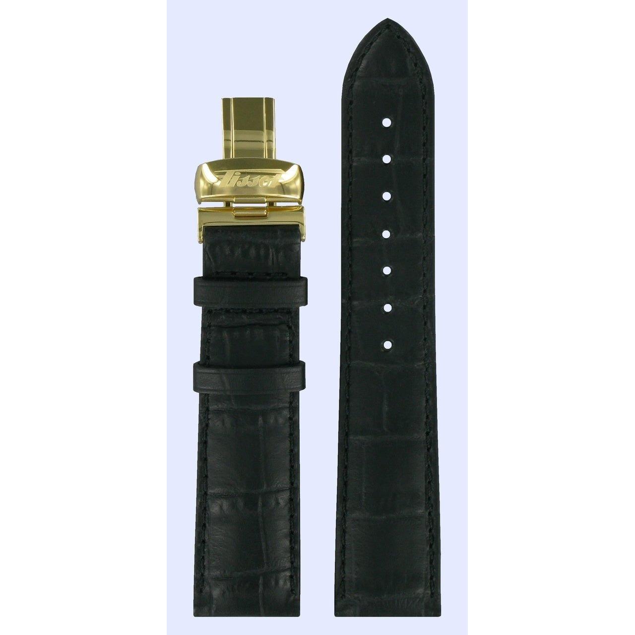 Tissot T71344931 & T71344131 Watch Band T600013503 Black Leather 20 mm T - Lord - Watch Plaza