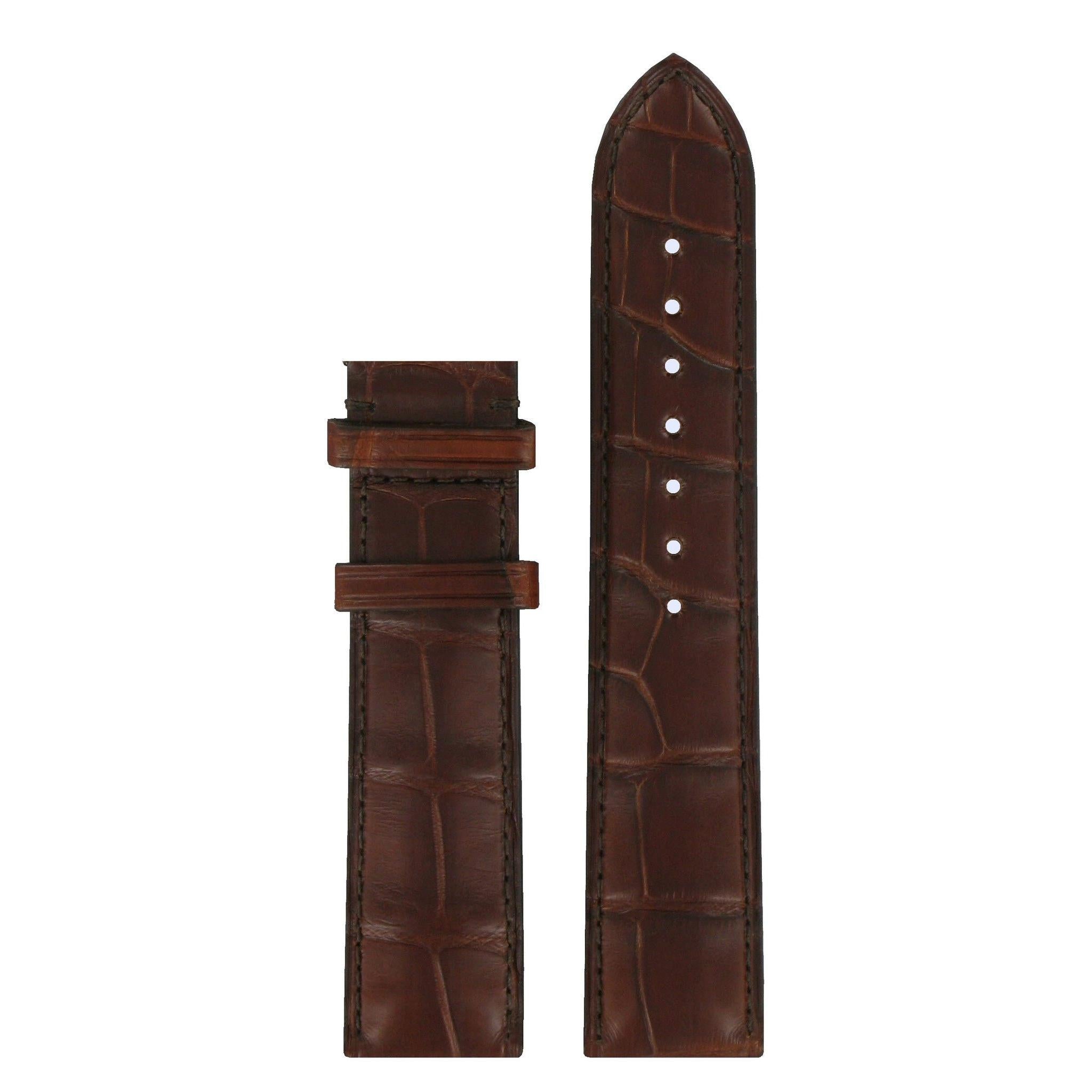 Tissot T904408A XL Watch Band T610026725 Brown Leather 19 mm Heritage - Watch Plaza