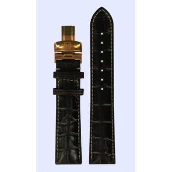 Tissot T905643A, T905638A, T905627A & T7184 Watch Band T600026423 Dark Brown Leather 20 mm Sculpture Line - Watch Plaza