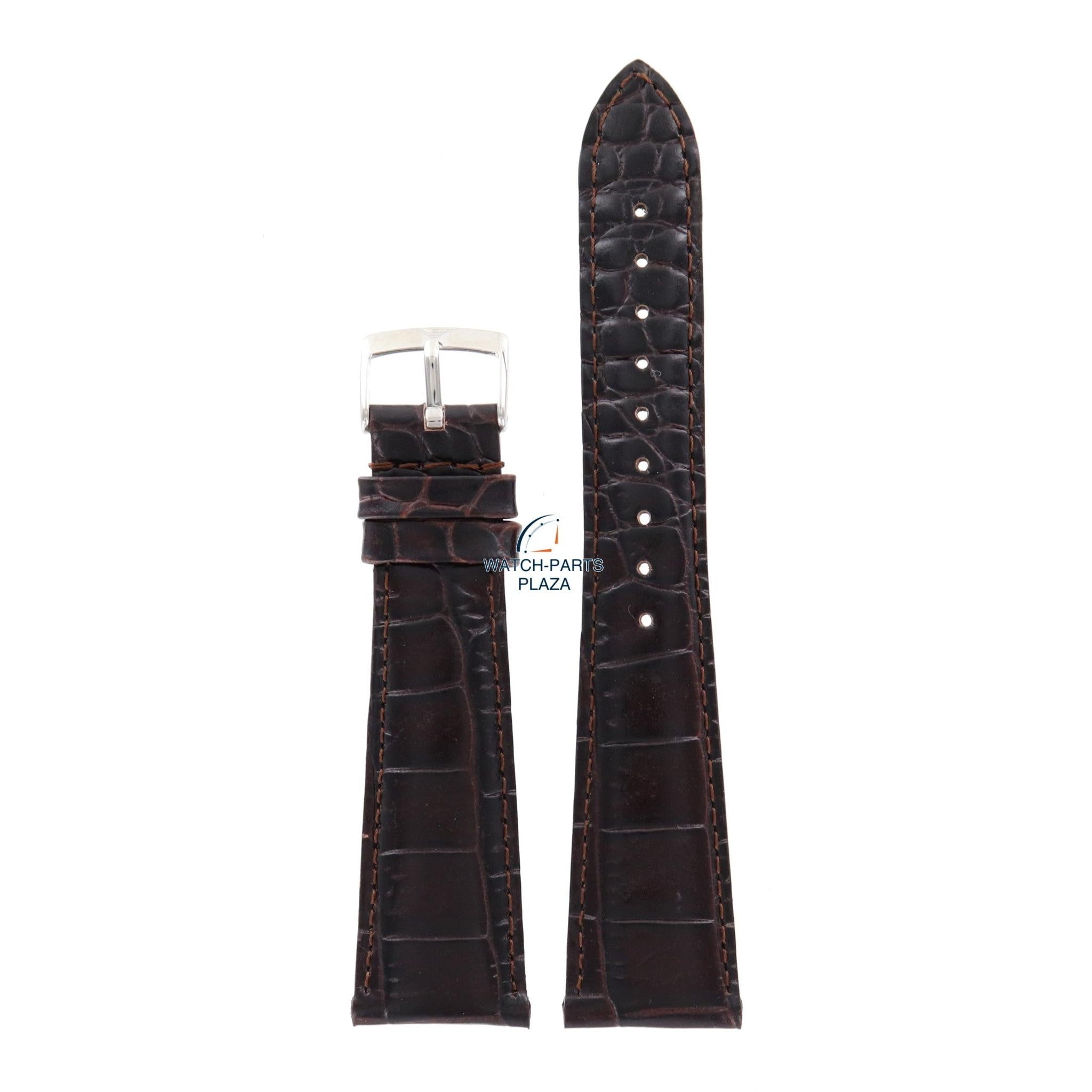 Watch Band AR0203 Emporio Armani dark brown leather strap 22mm original - Watch Plaza