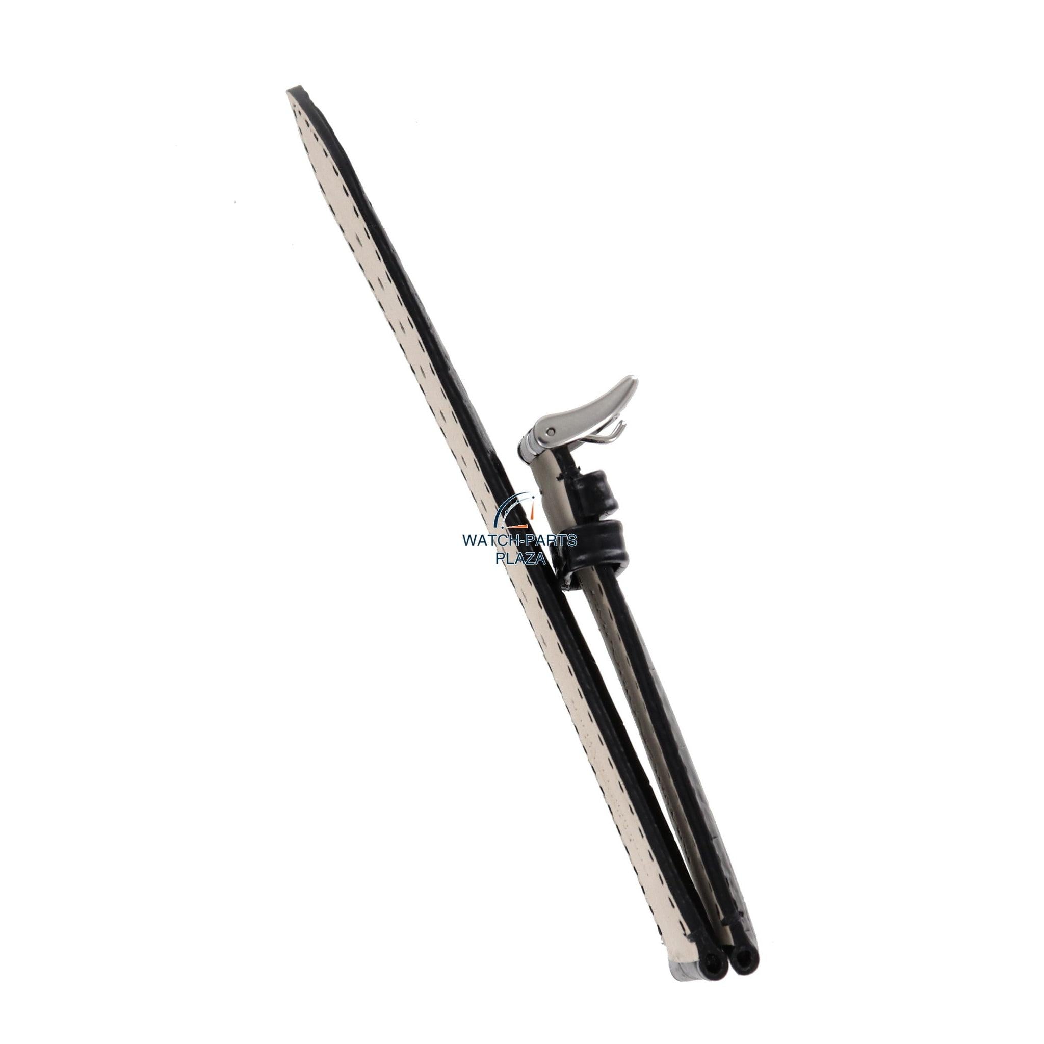 Watch Band AR0263 / AR0342 Emporio Armani Carmelo black leather strap 24mm genuine - Watch Plaza