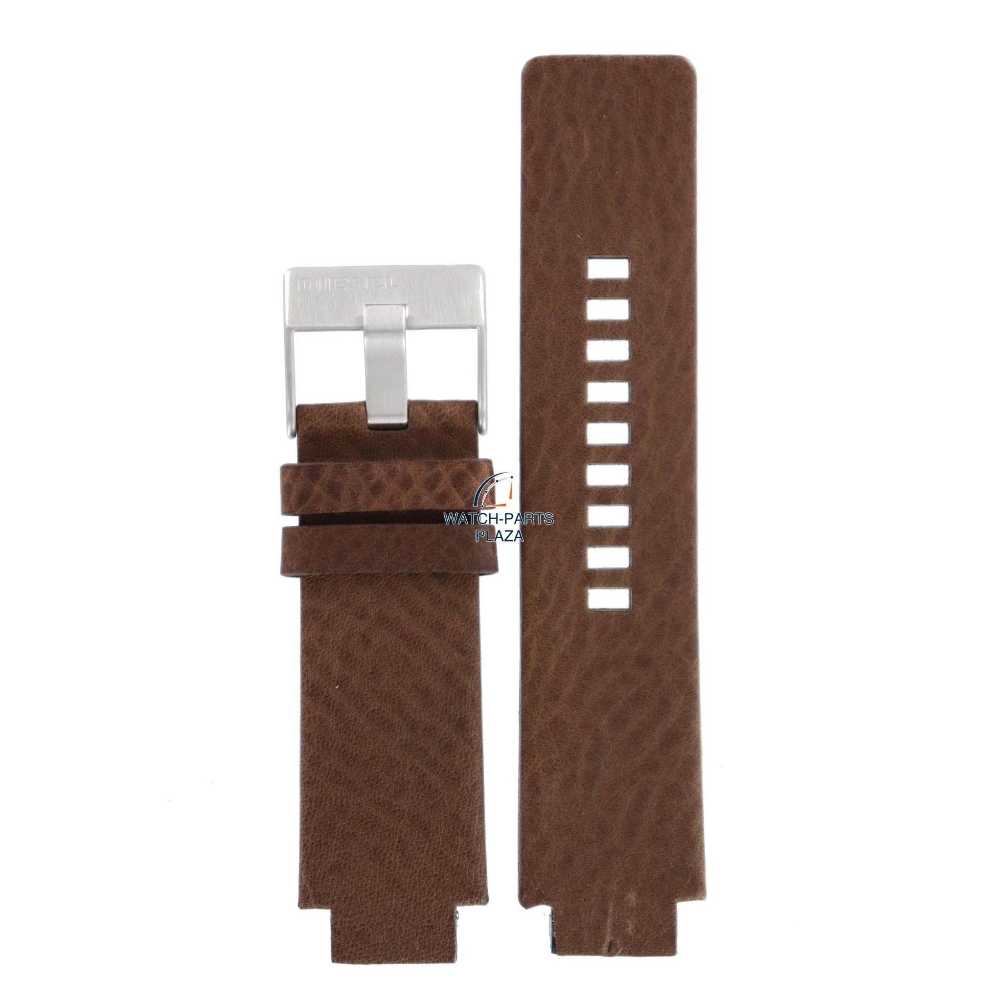 Watch Band Diesel Cliffhanger DZ1090 / DZ1123 brown leather strap 18mm genuine - Watch Plaza