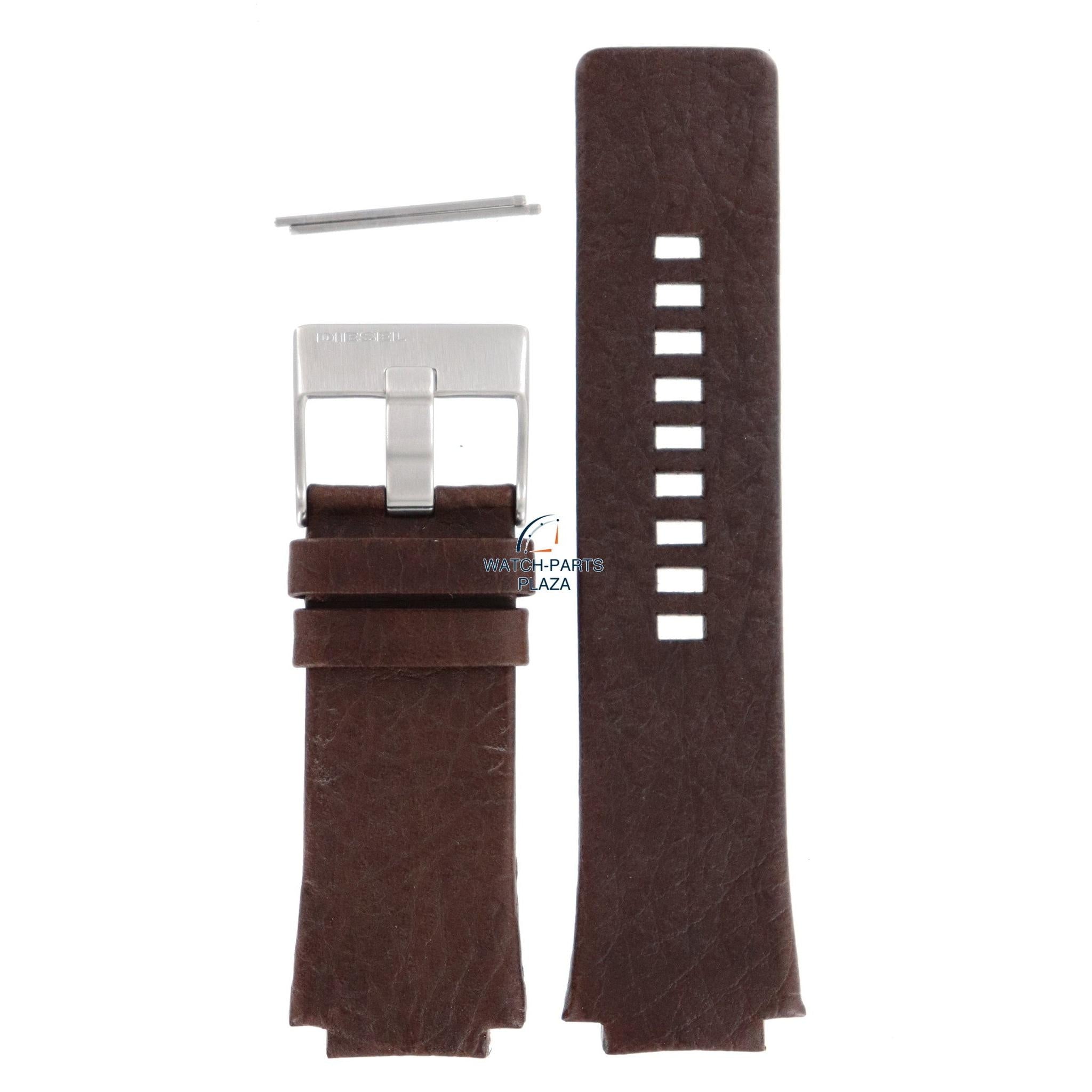 Watch Band Diesel DZ1111 brown leather strap 20mm original DZ - 1111 - Watch Plaza