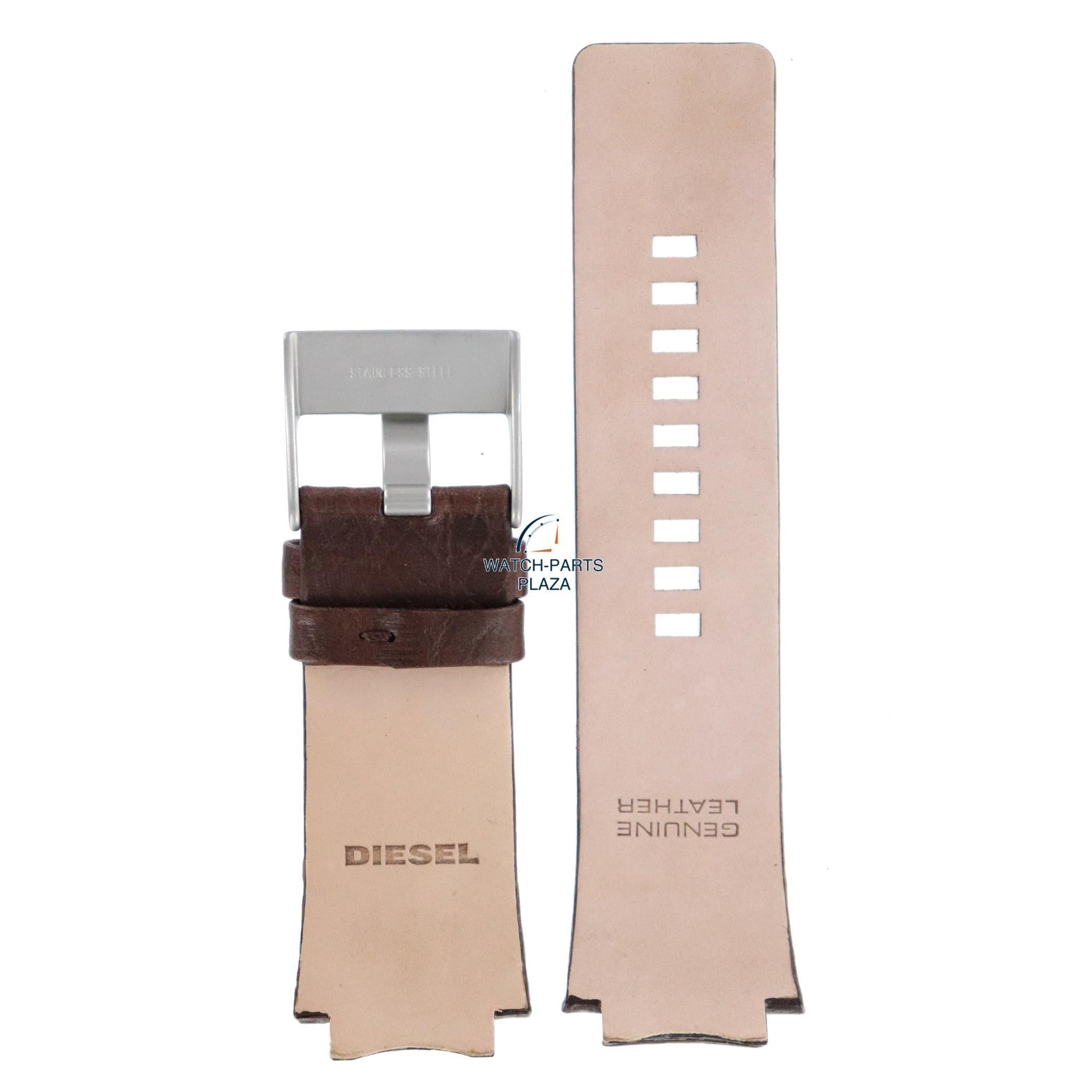 Watch Band Diesel DZ1111 brown leather strap 20mm original DZ - 1111 - Watch Plaza